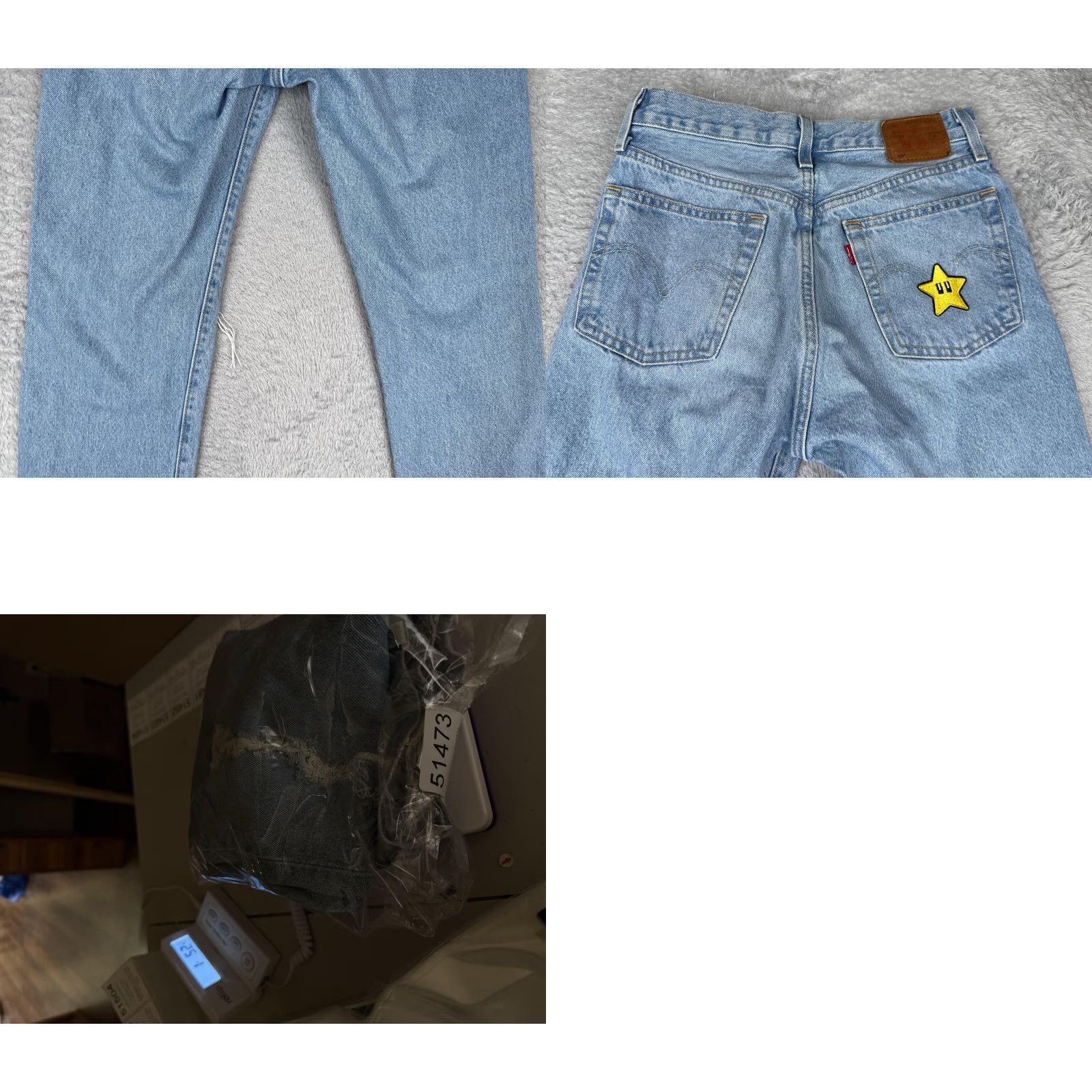 Levi's Levi's 501 Jeans Women 26x28 Light Wash Distressed Crop Embroidered Mario Boo Star 90s Retro USA-Style Denim Straight Pocket Jeans Distressed Buttons Size 26" / US 2 / IT 38 - 11 Thumbnail