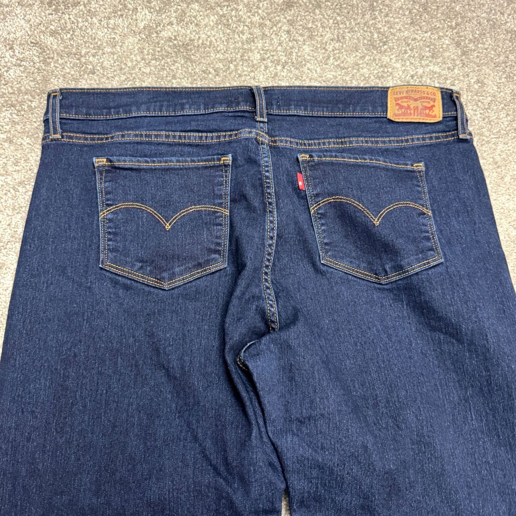 Levi's Levi's 314 Shaping Straight Denim Jeans Women 34 Blue Dark Wash Mid Rise Stretch Blue Size 24" / US 00 / IT 34 - 5 Thumbnail