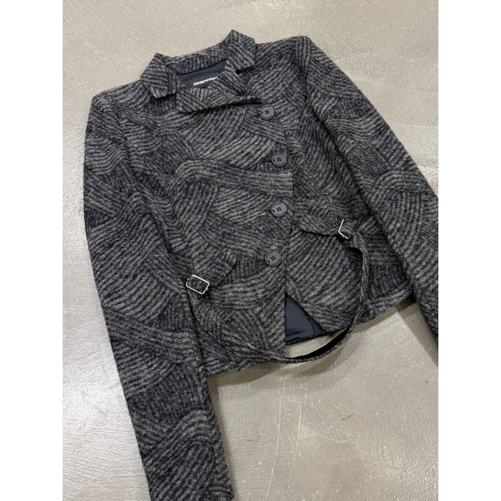 Giorgio Armani 2000s Emporio Armani wool sample textured geometric jacket Size US XS / EU 42 / 0 - 2 Thumbnail