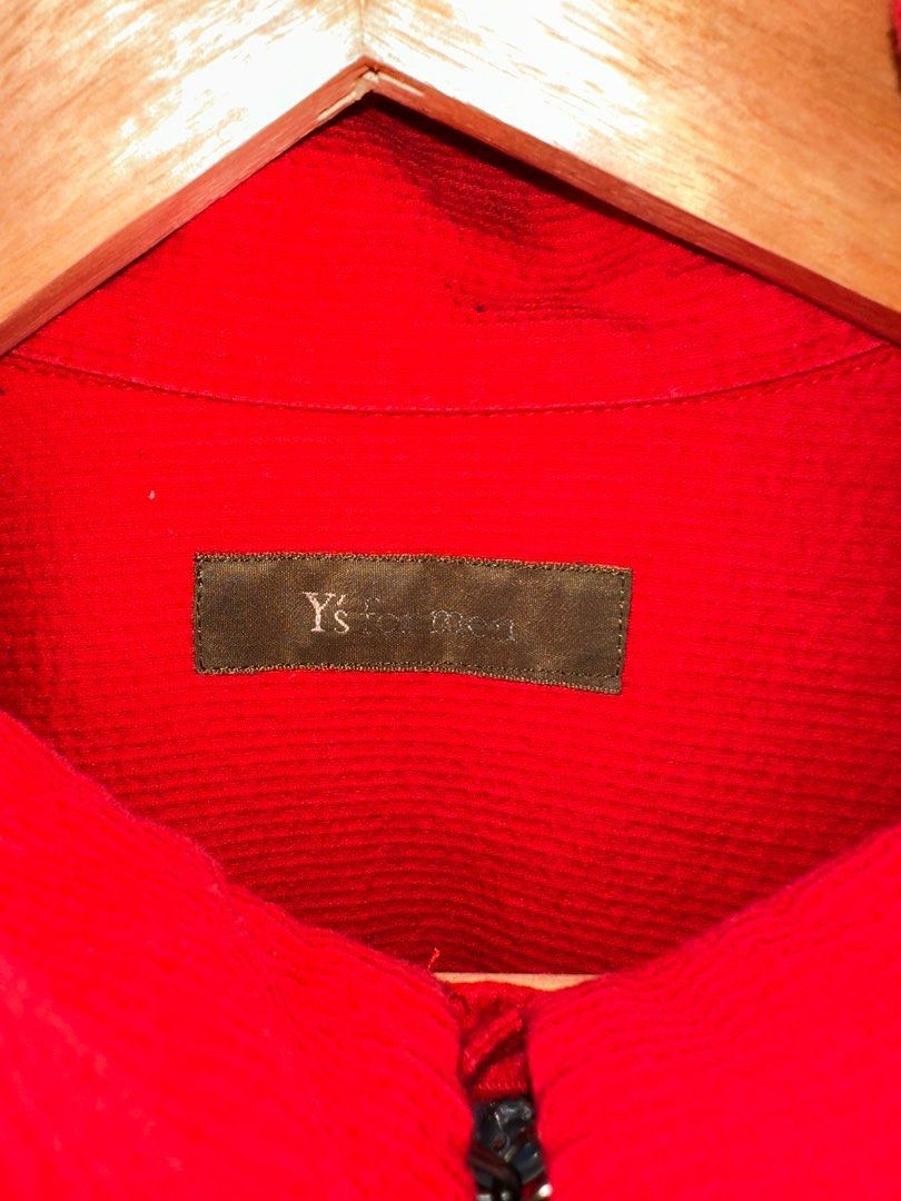 Yohji Yamamoto Y’s for Men Cotton Red Shirt with collar hooks MM B11 006 Size US XL / EU 56 / 4 - 3 Thumbnail
