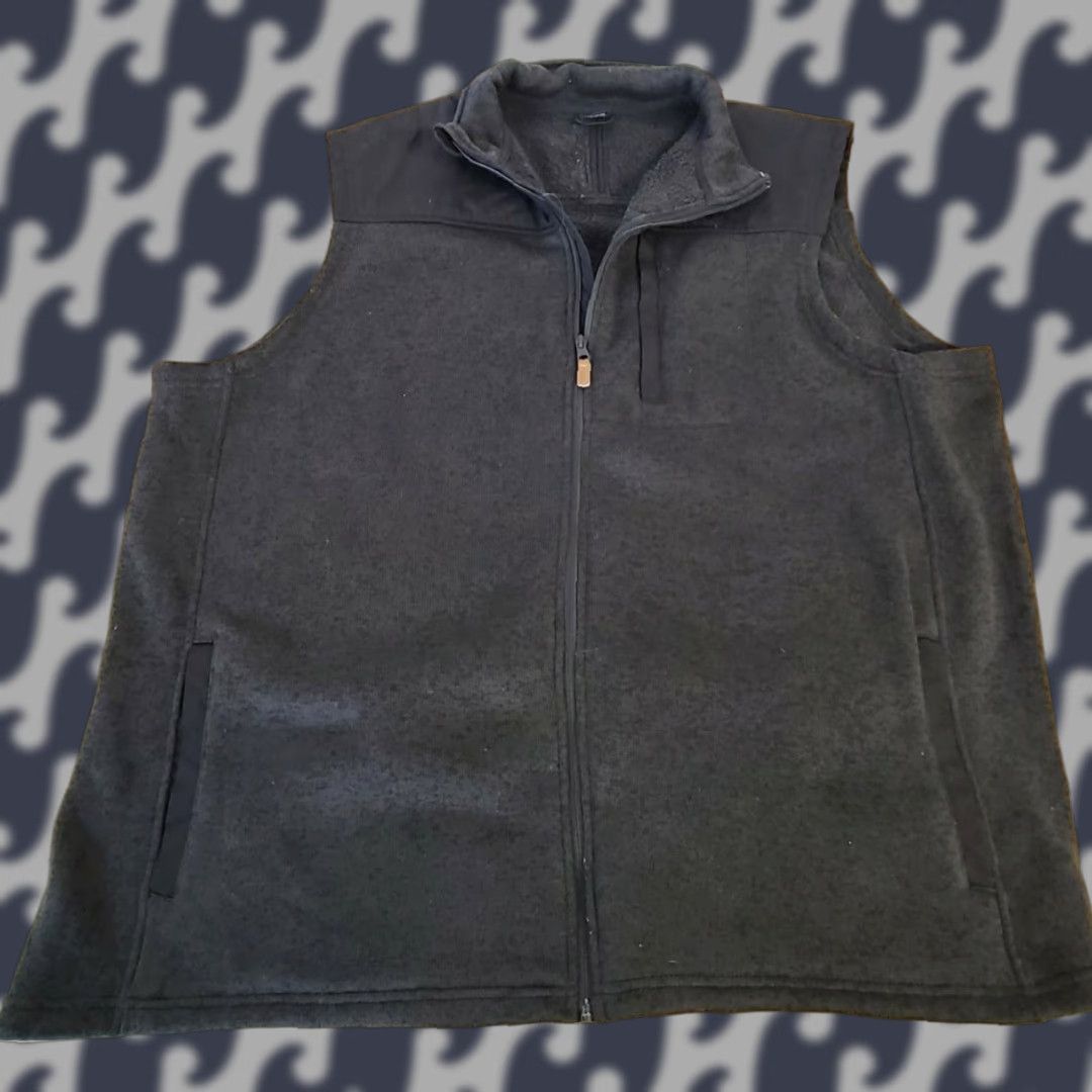 George George Vest Full Zip Fleece Pockets Black NWT Men Small 34-36 Casual/Regular Polyester Zip Sweater NWT Size US XL / EU 56 / 4 - 1 Thumbnail