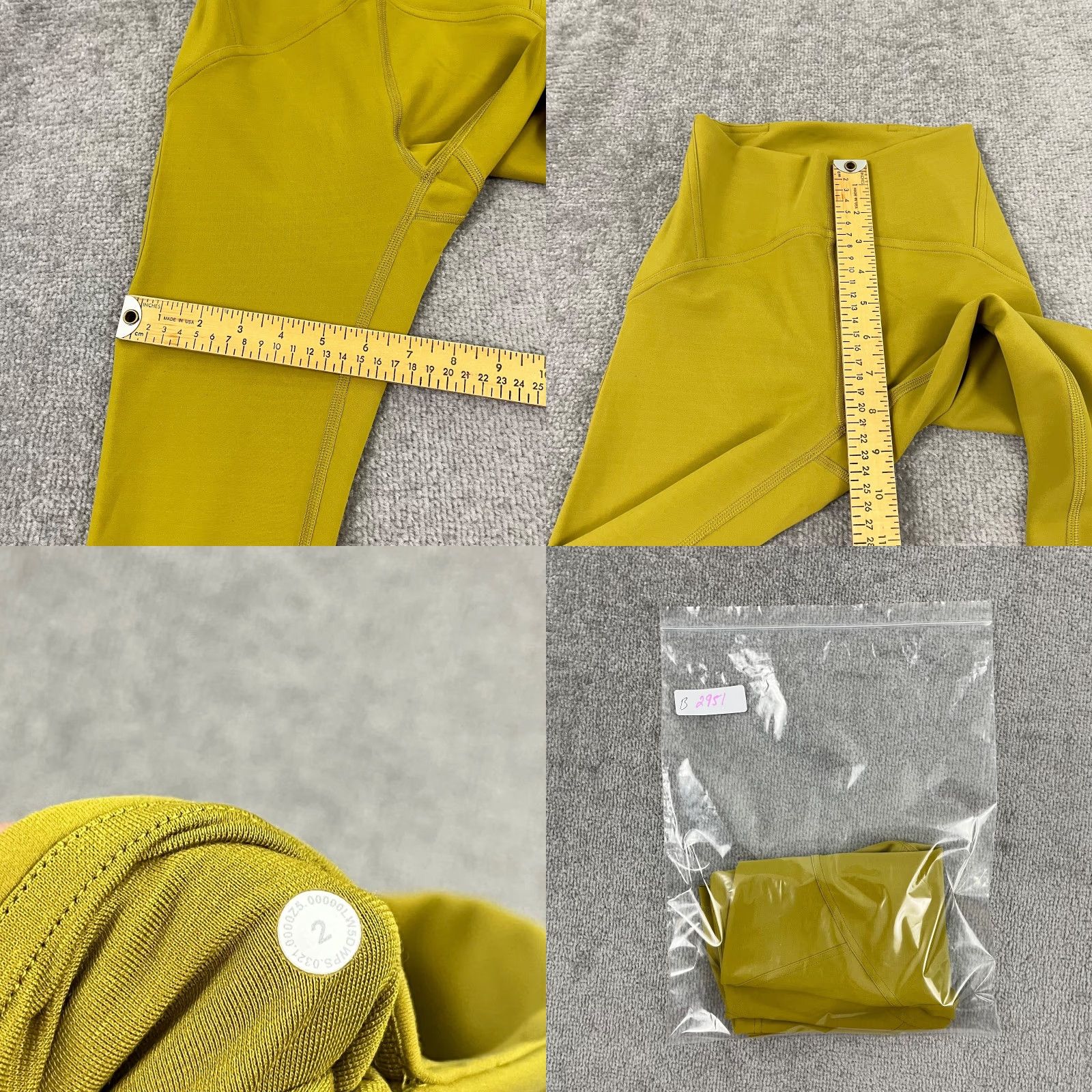 Lululemon Lululemon Instill Tights Women Sz 2 / 25" Yellow Mid Rise Active Yoga Gym 5DWPS Size ONE SIZE - 8 Thumbnail