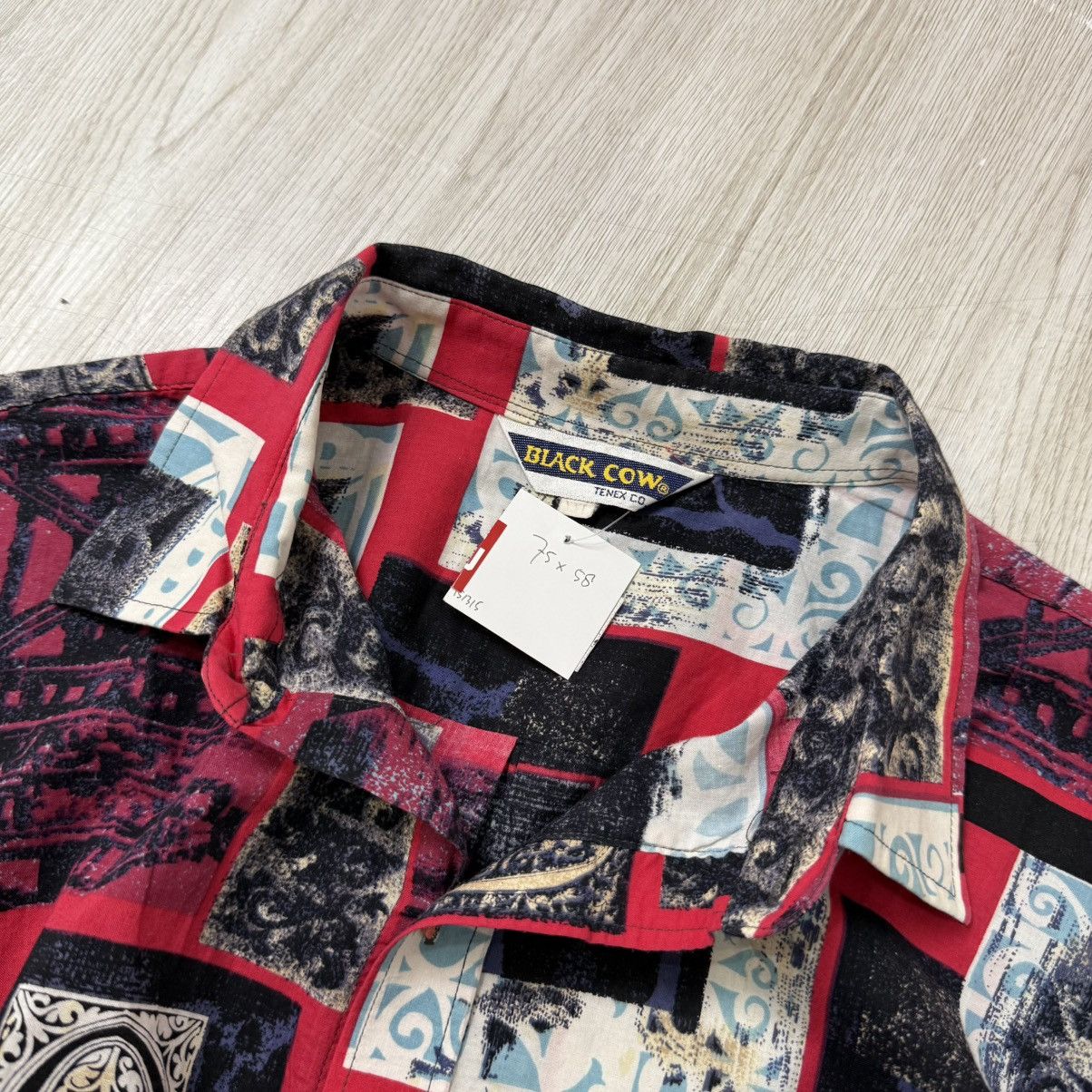 Vintage Blackcow pattern vintage red button up Size US XL / EU 56 / 4 - 5 Thumbnail