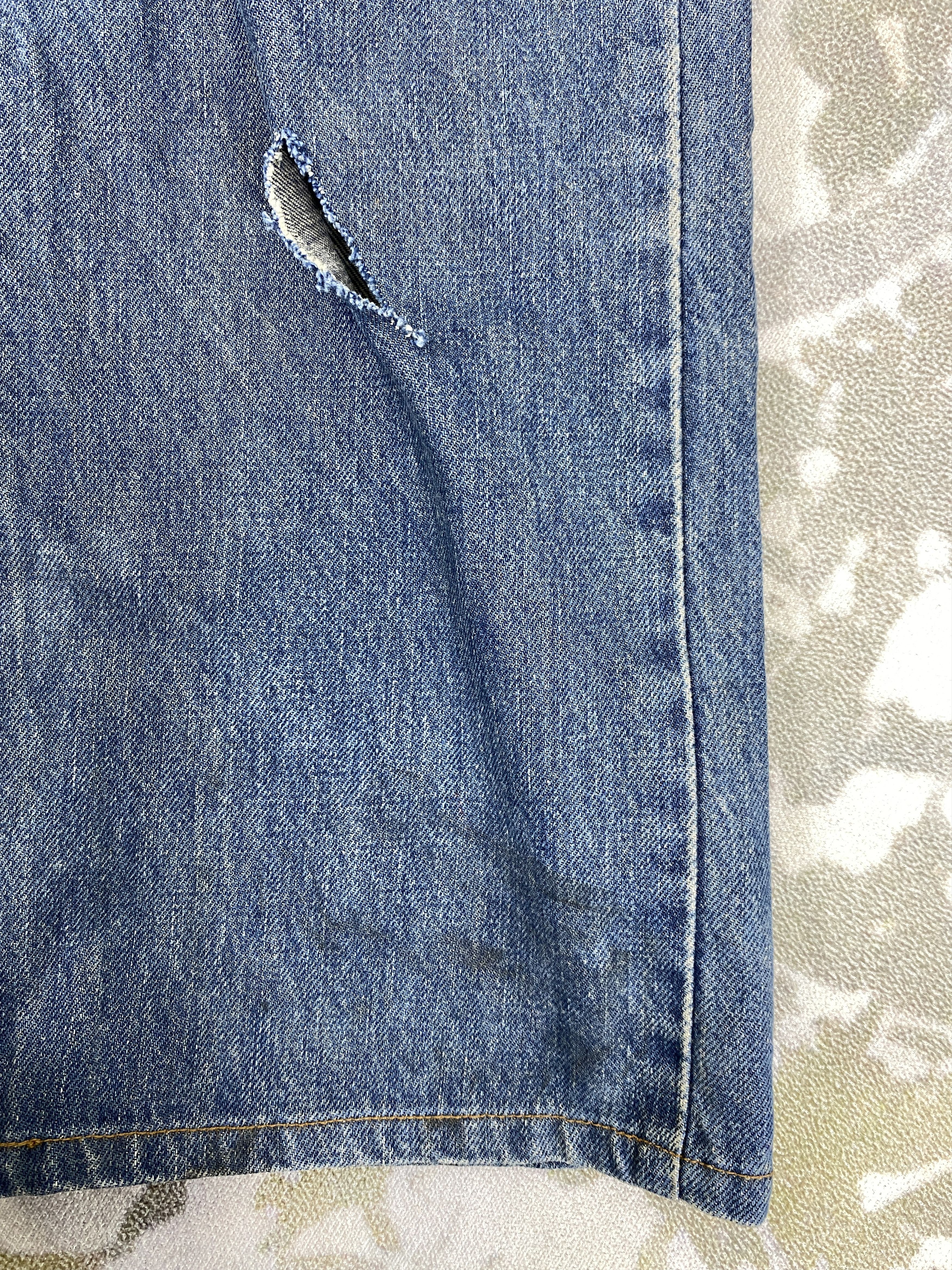 Levi's 90s Blue Vintage Levi's 504 USA 31x31.5 Denim -JN1086 Size US 31 - 12 Thumbnail