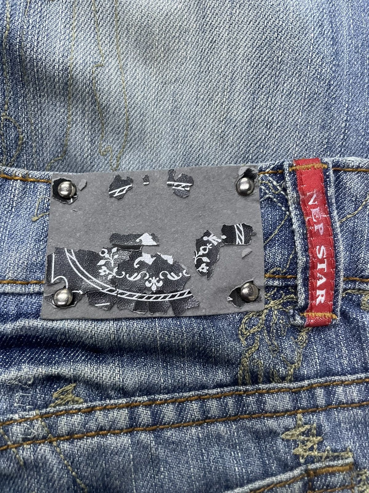 Hysteric Glamour × Japanese Brand Nep Star Japan Embroidery Doodle Heavy Stitch Flare Jeans Size US 30 / EU 46 - 17 Thumbnail