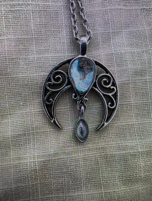 Other Boho Hollow Moon Water Drop Stone Necklace Size ONE SIZE - 1 Thumbnail