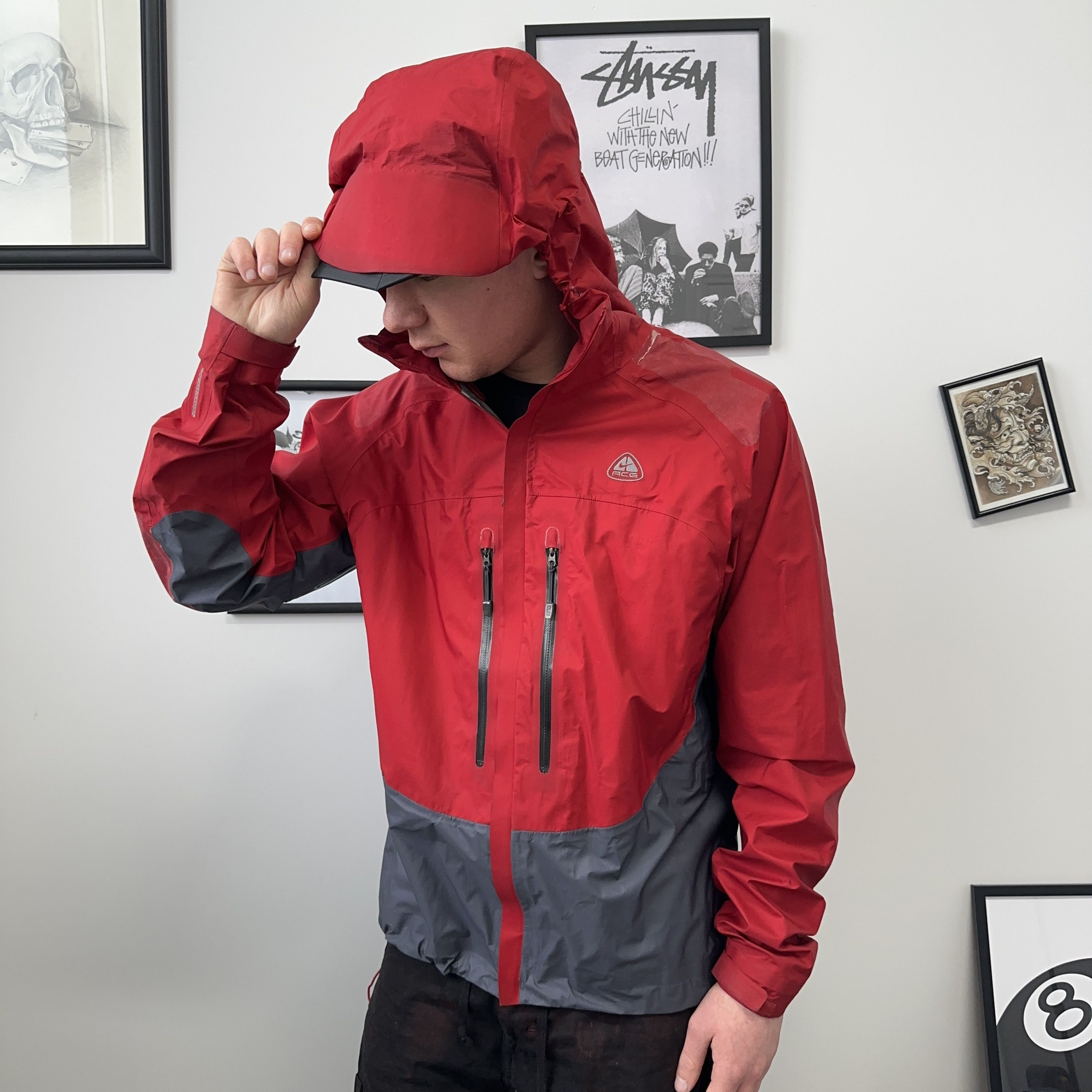 image of Vintage Nike Acg Gore-Tex Technical Ski Jacket Windstorm in Red, Men's (Size Large)