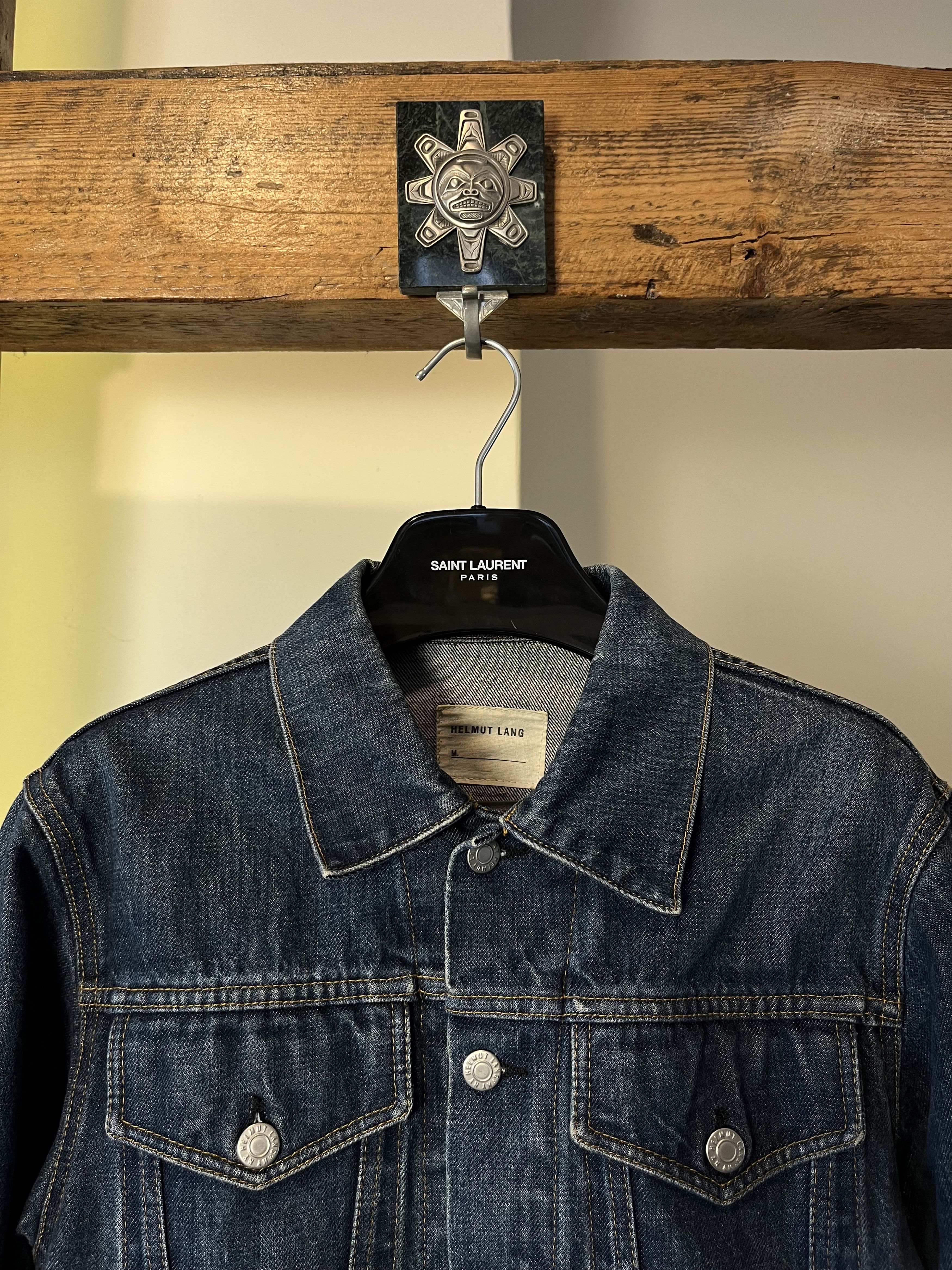 Helmut Lang × Vintage Vintage Helmut Lang Denim Trucker Jacket Made In Italy Size US S / EU 44-46 / 1 - 3 Thumbnail