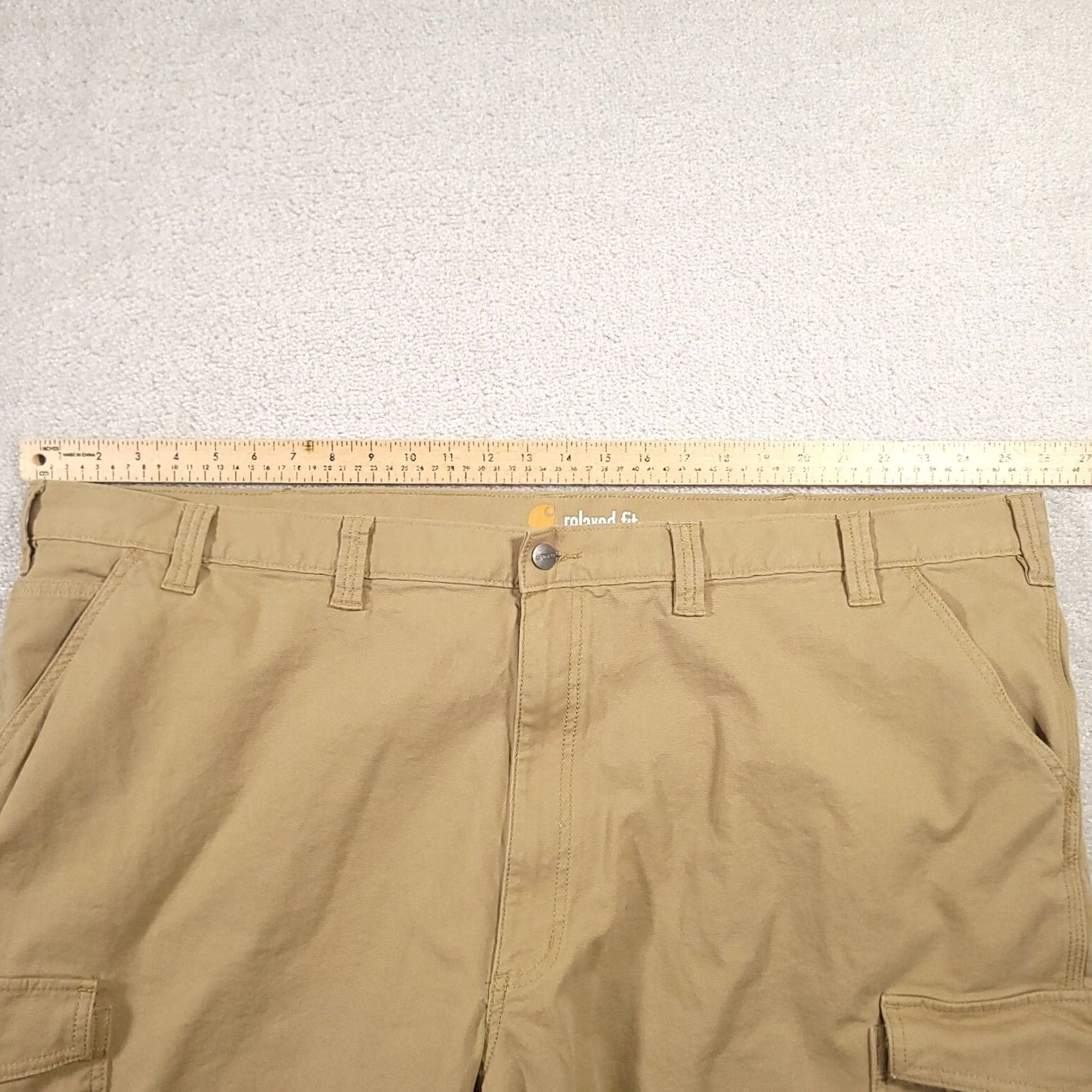 Carhartt Carhartt Men's 52 Rugged Flex Relaxed Fit Cargo Work Shorts Khaki Beige Big & Tall Size US 36 / EU 52 - 3 Thumbnail