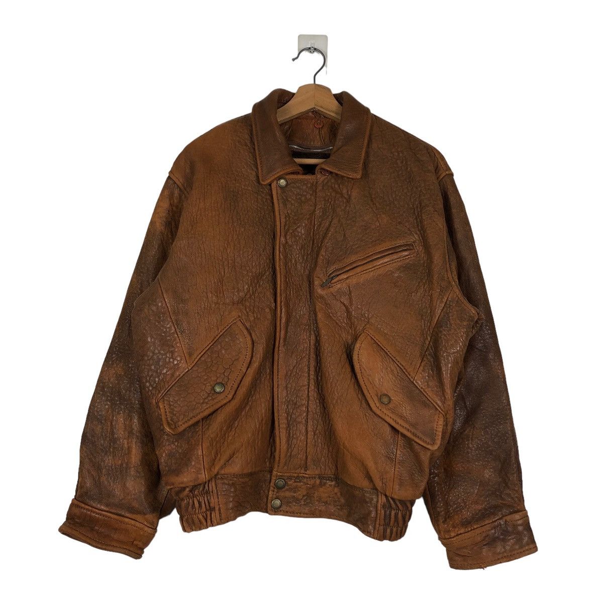 Vintage 📌VINTAGE FLY LEATHER JACKET D’HOMME A HOMME JAPAN MADE Size US M / EU 48-50 / 2 - 14 Thumbnail