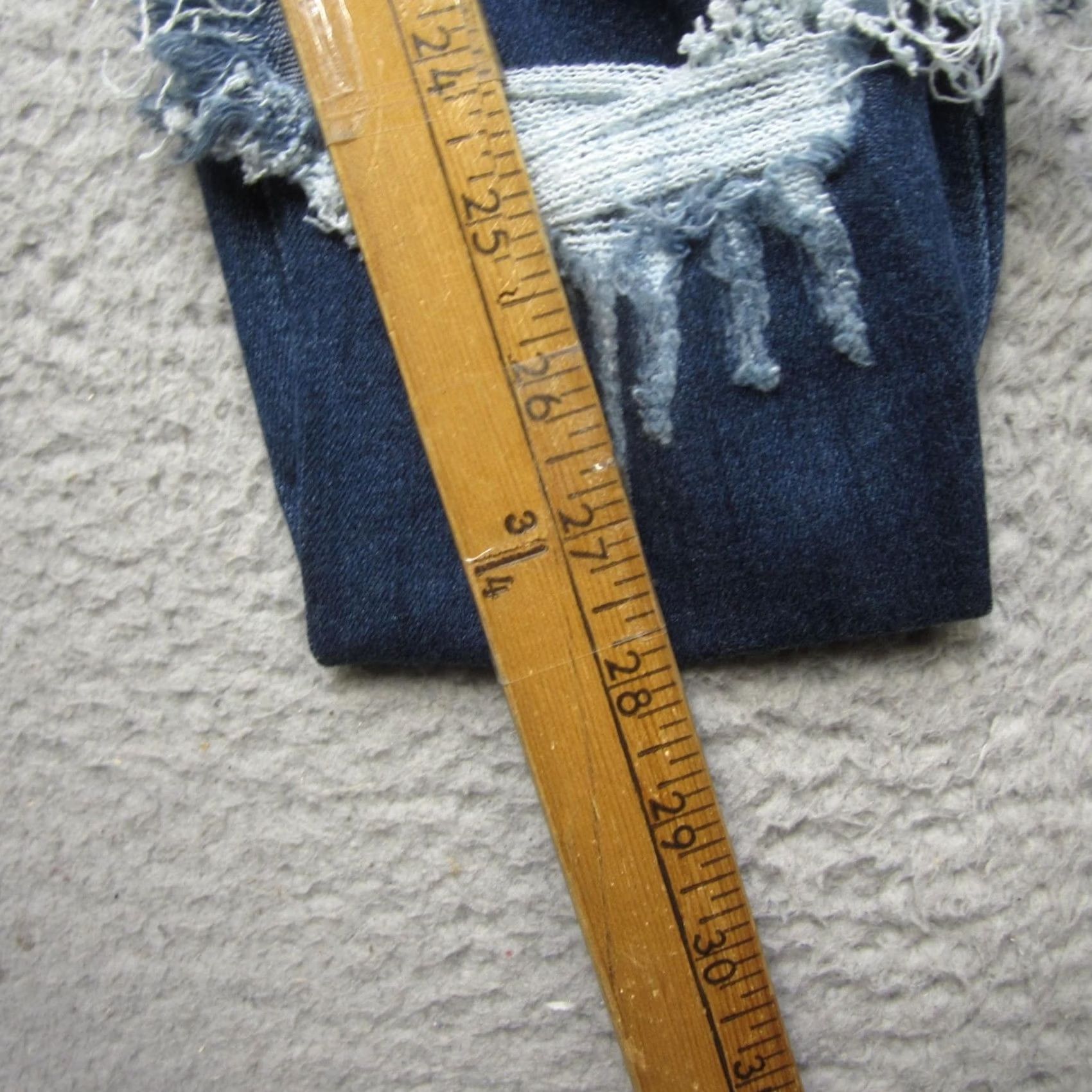 Denime Judy Blue Womens 28 Jeans - Distressed Skinny Fit - Mid Rise Frayed Denim Size 28" / US 6 / IT 42 - 7 Thumbnail
