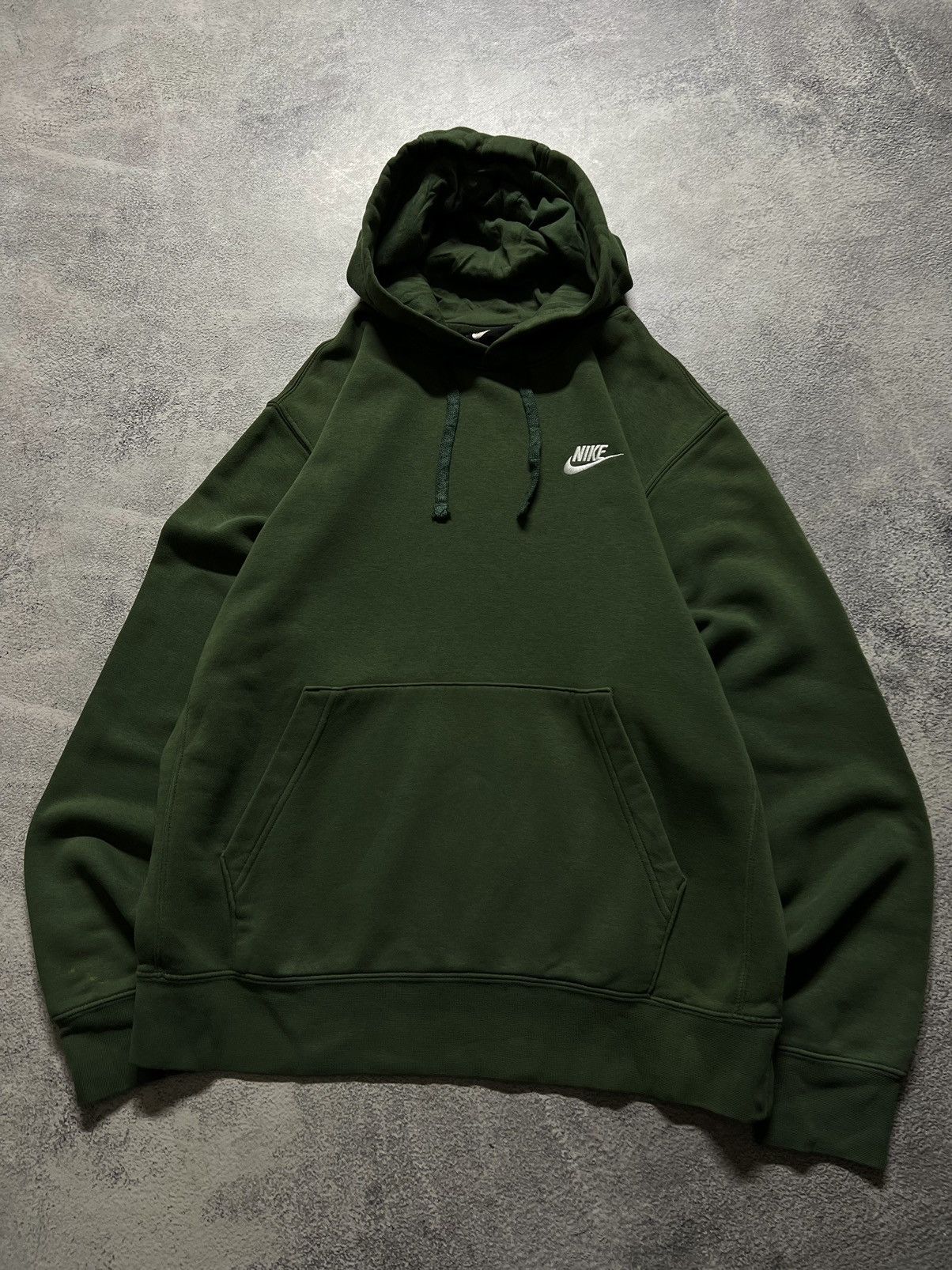 Nike × Vintage Vintage Y2k Nike NSW 💚 Mini Logo Hoodie Basic Green Size US S / EU 44-46 / 1 - 3 Thumbnail
