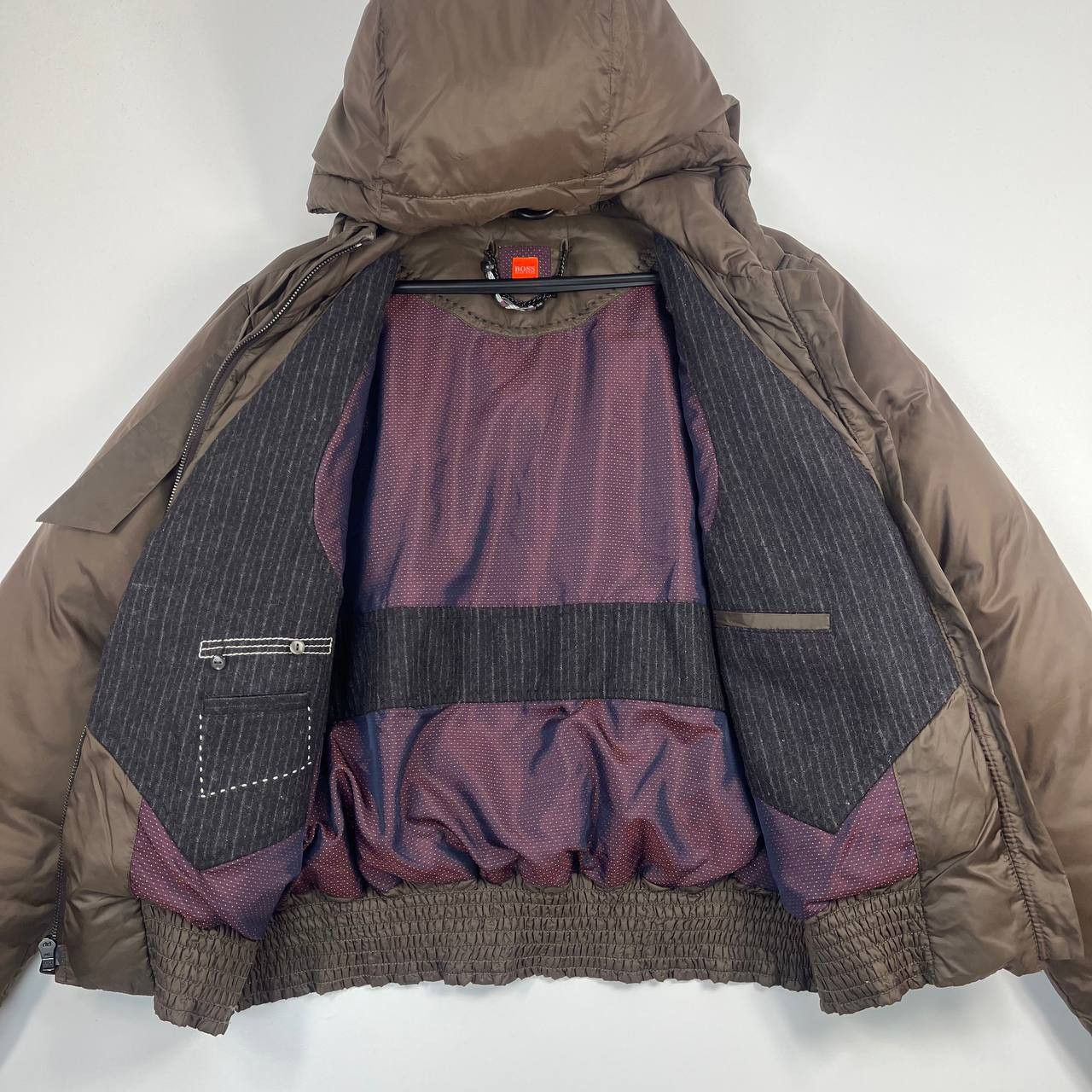 Hugo Boss Hugo Boss Orange Puffer Jacket Brown Cropped Hooded Womens 8 Size M / US 6-8 / IT 42-44 - 3 Thumbnail