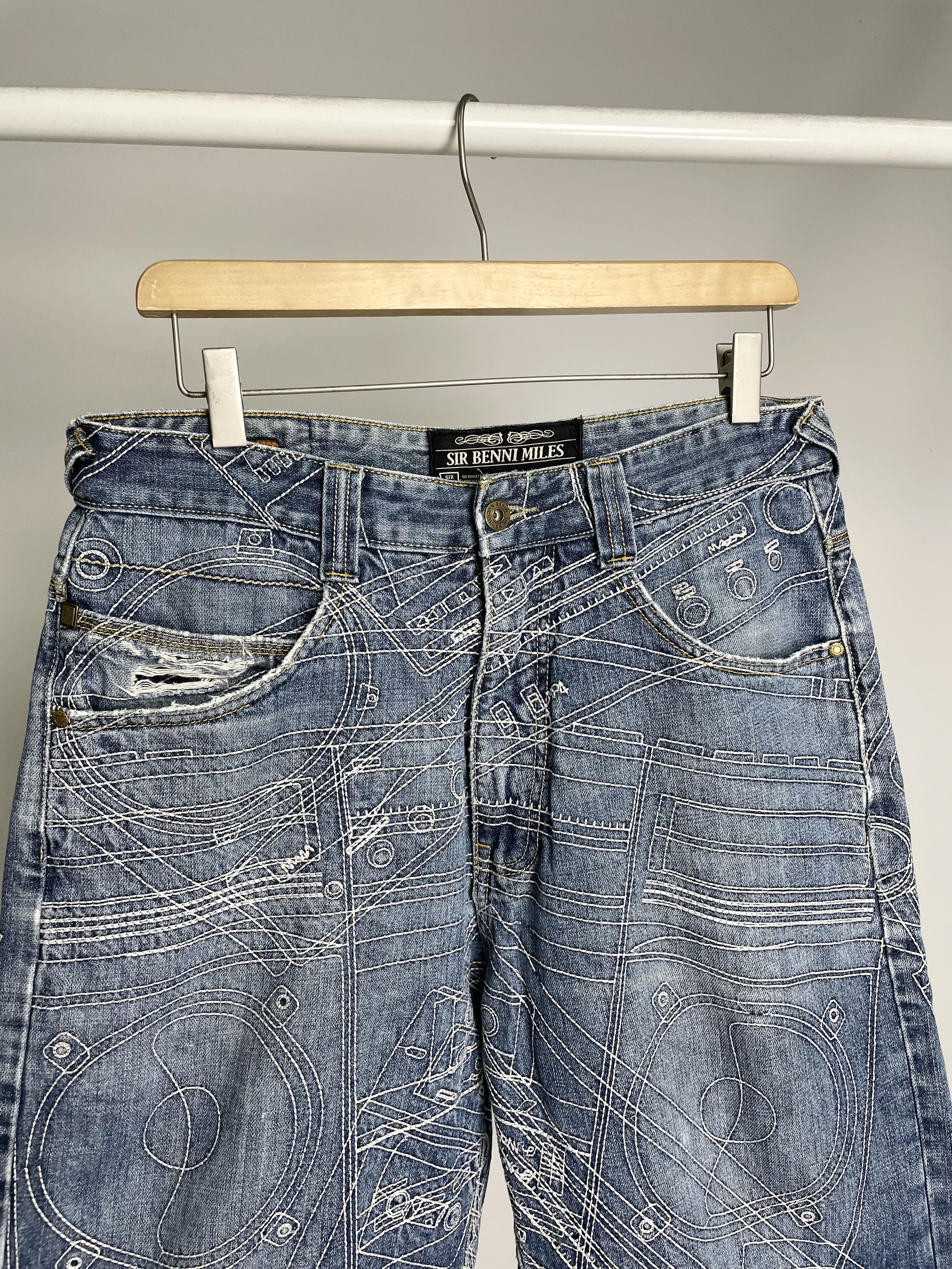 Fubu Sir Benni Miles Vintage Loose Fit Denim Jorts Y2K Shorts Size US 32 / EU 48 - 12 Thumbnail