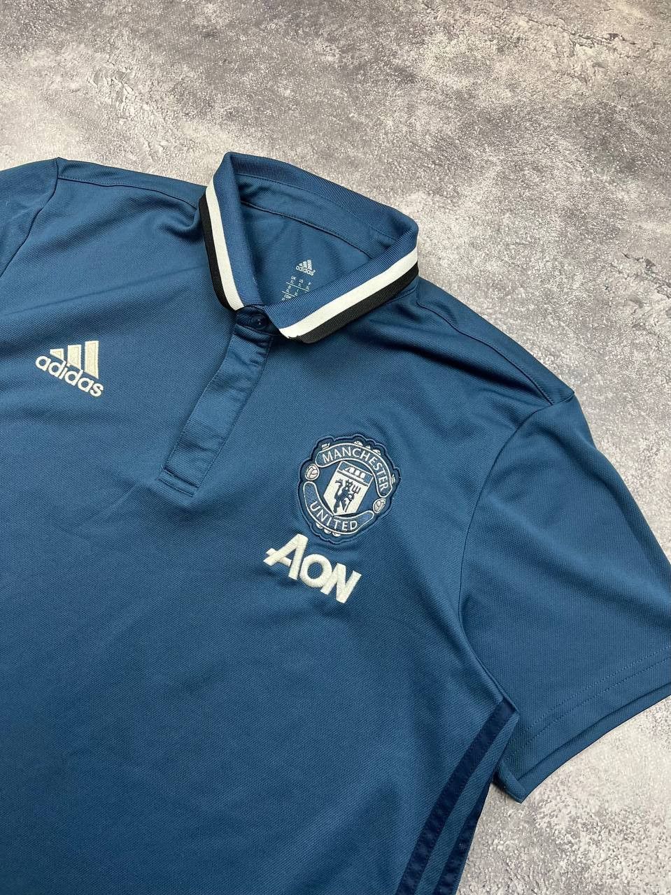 Adidas Vintage Manchester United Adidas Jersey Polo T-Shirt Tee Size US XL / EU 56 / 4 - 3 Thumbnail