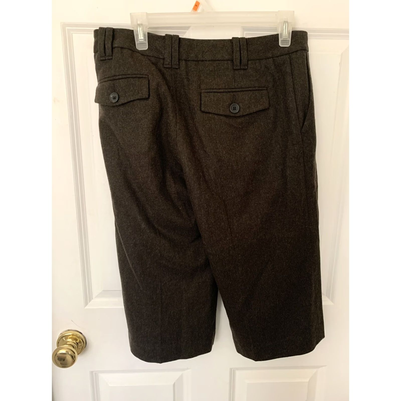 Banana Republic VINTAGE Banana Republic Wool Blend Capri Dark Gray Dress Pant Womens SZ 10 #720 Size 32" / US 10 / IT 46 - 3 Thumbnail