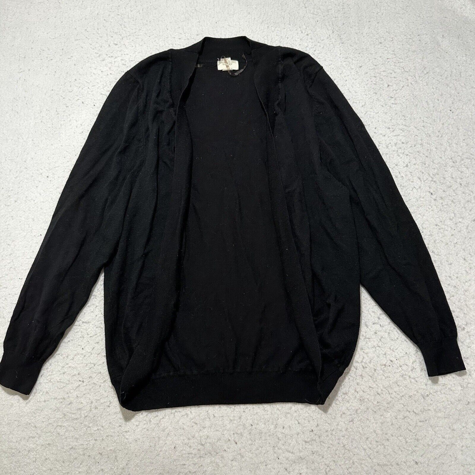 Other Melrose Chic 1X Open Front Cardigan Sweater Black Rayon Size XL / US 12-14 / IT 48-50 - 1 Thumbnail