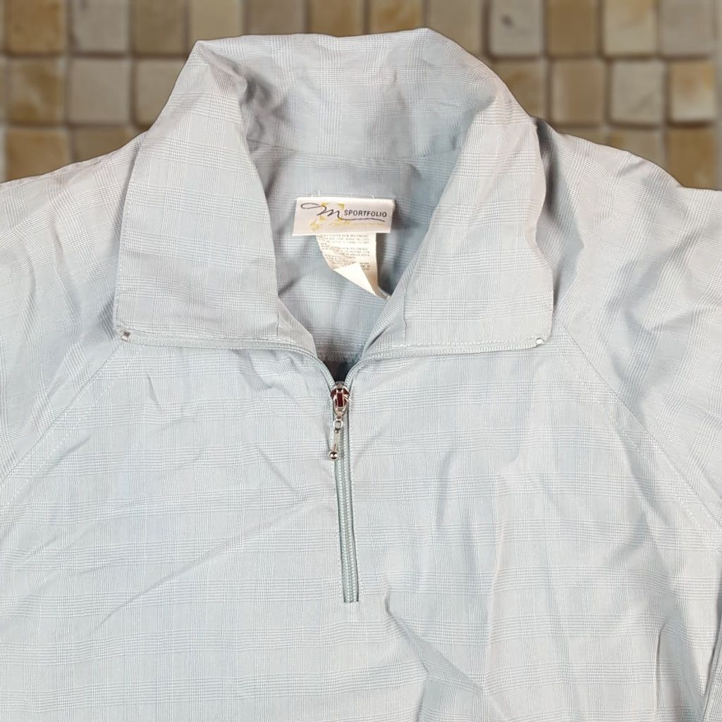 Vintage VINTAGE 1/4 Zip Blue Lightweight Outdoor Hiking Size L Windbreaker Jacket Size L / US 10 / IT 46 - 1 Thumbnail