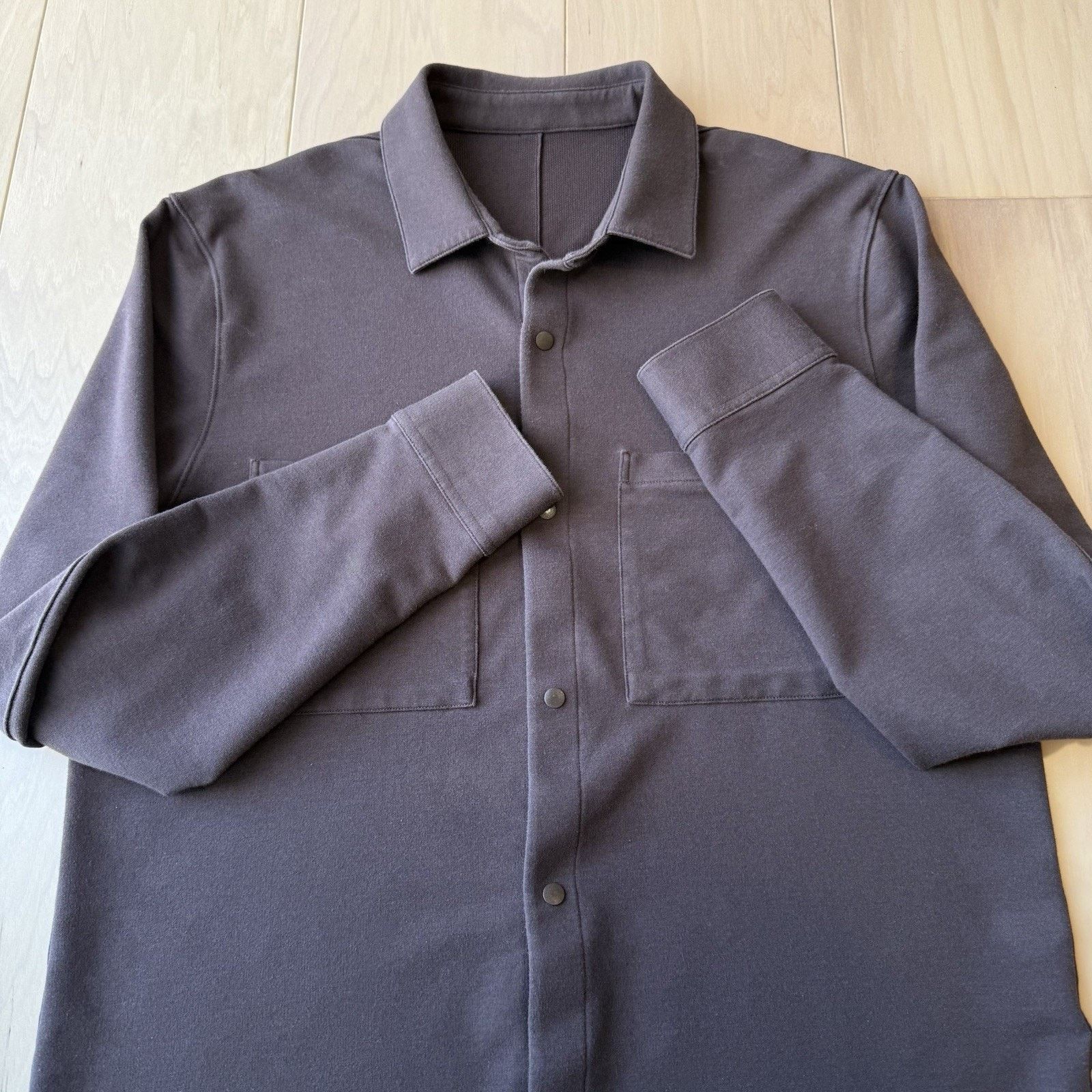 Lululemon Lululemon Stretch French Terry Snap Button Overshirt Medium Size US M / EU 48-50 / 2 - 4 Thumbnail