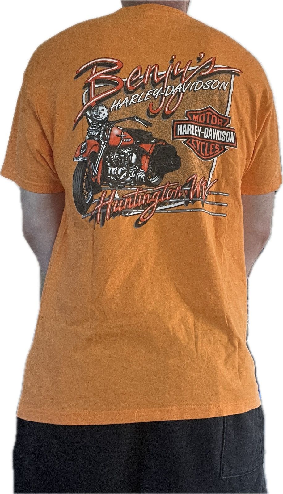 Harley Davidson 2006 Orange Eagle West Virginia T Shirt size large Size US L / EU 52-54 / 3 - 8 Thumbnail