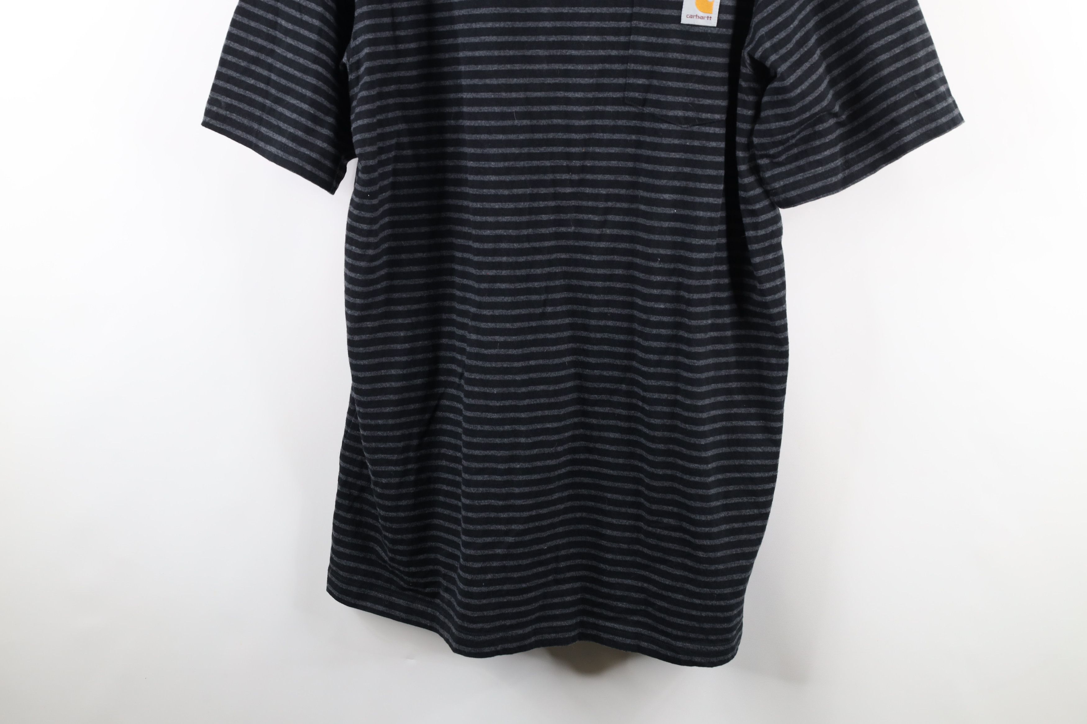 Carhartt Vintage Carhartt Spell Out Striped Pocket T-Shirt Cotton Size US L / EU 52-54 / 3 - 3 Thumbnail