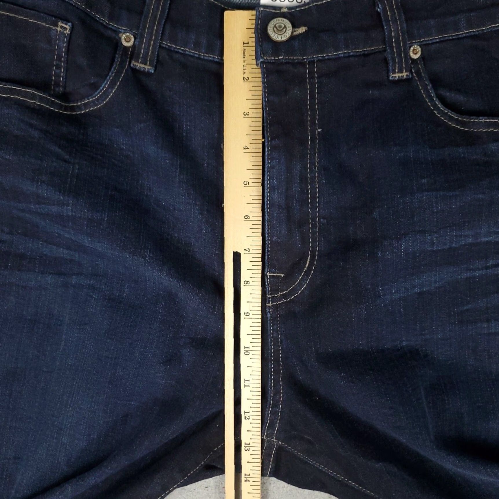 Denime Fidelity Jeans Mens 44x36 Blue Straight Leg Denim Pants Cotton High Rise Regular Fit Mens Size US 44 / EU 60 - 6 Thumbnail