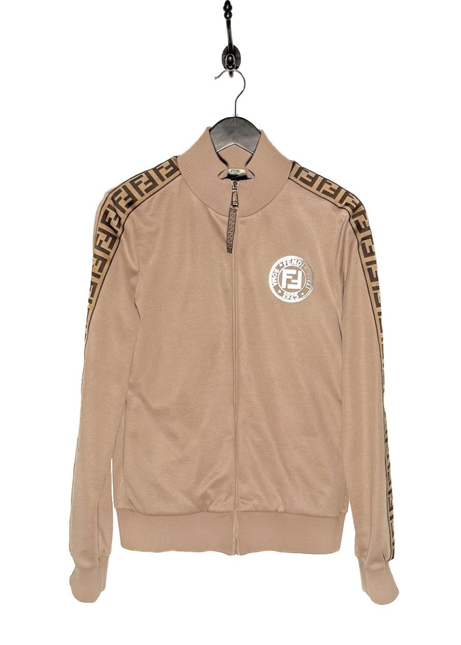 Fendi Fendi Beige Forever Fendi Zucca Sleeves Track Jacket Size L / US 10 / IT 46 - 1 Thumbnail