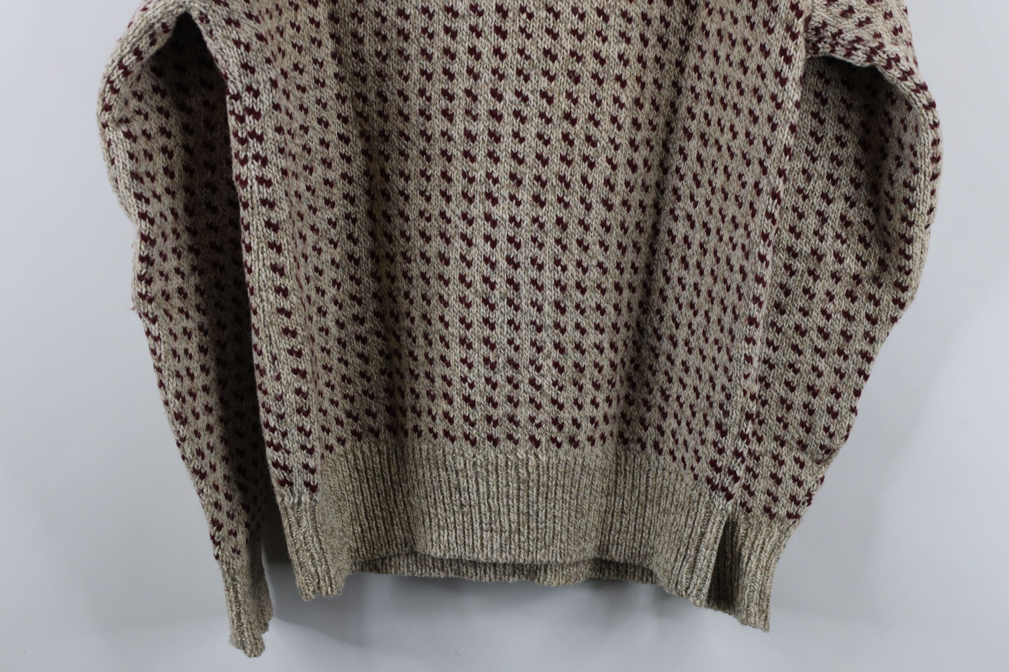 Vintage Vintage 90s Streetwear Wool Knit Grandpa Sweater USA Size US L / EU 52-54 / 3 - 8 Thumbnail