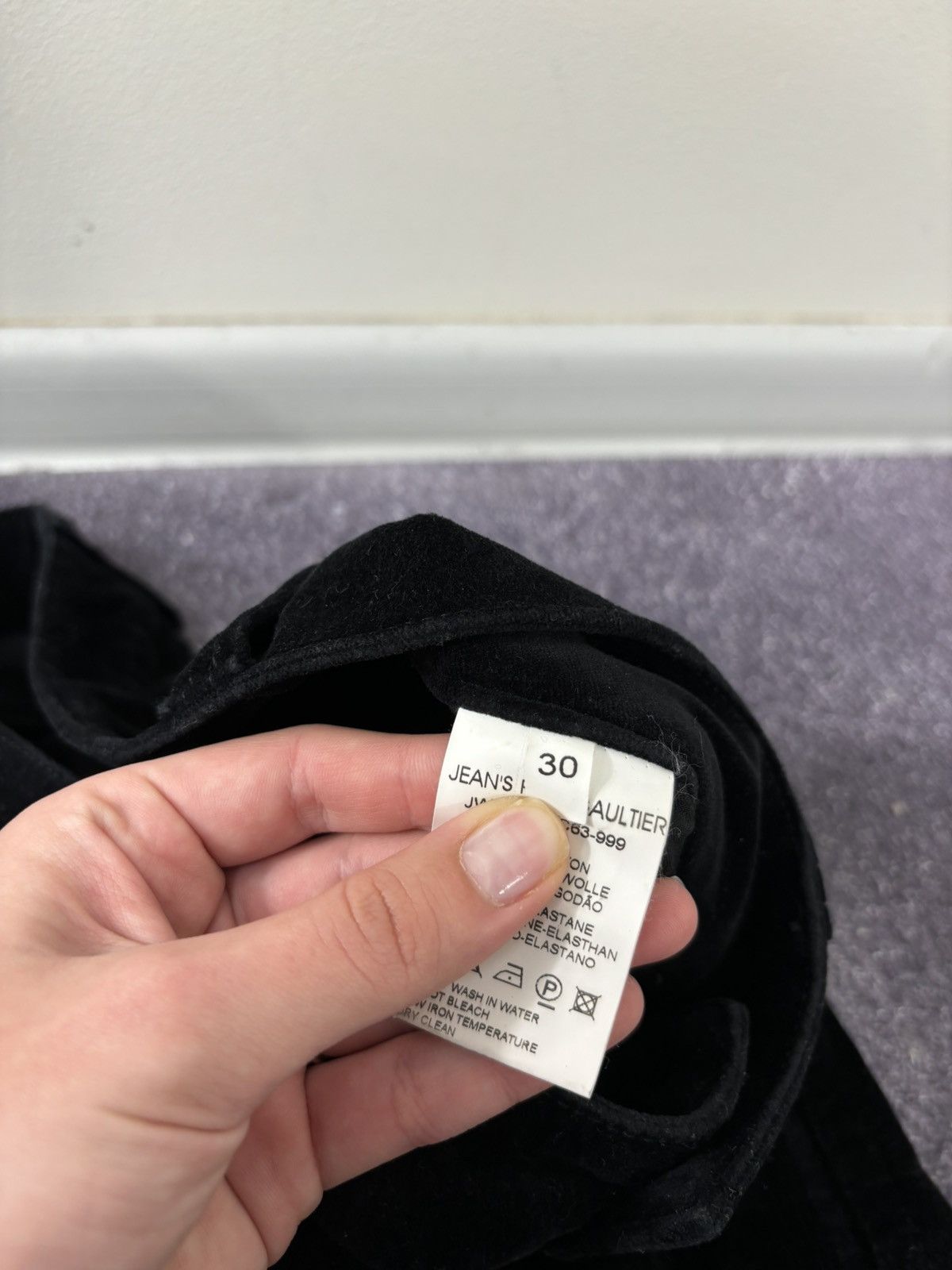 Jean Paul Gaultier Vintage Jean Paul Gaultier Women’s Velvet Rare Black Pants Size 30" / US 8 / IT 44 - 10 Thumbnail
