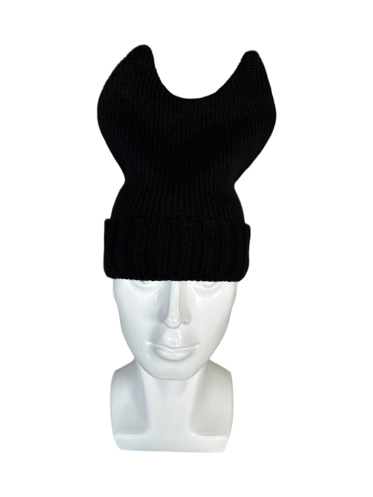 Japanese Brand × Kapital × Vintage HORN DEVIL BUNNY JAPANESE KNITT BEANIE HATS ☠️ Size ONE SIZE - 3 Thumbnail
