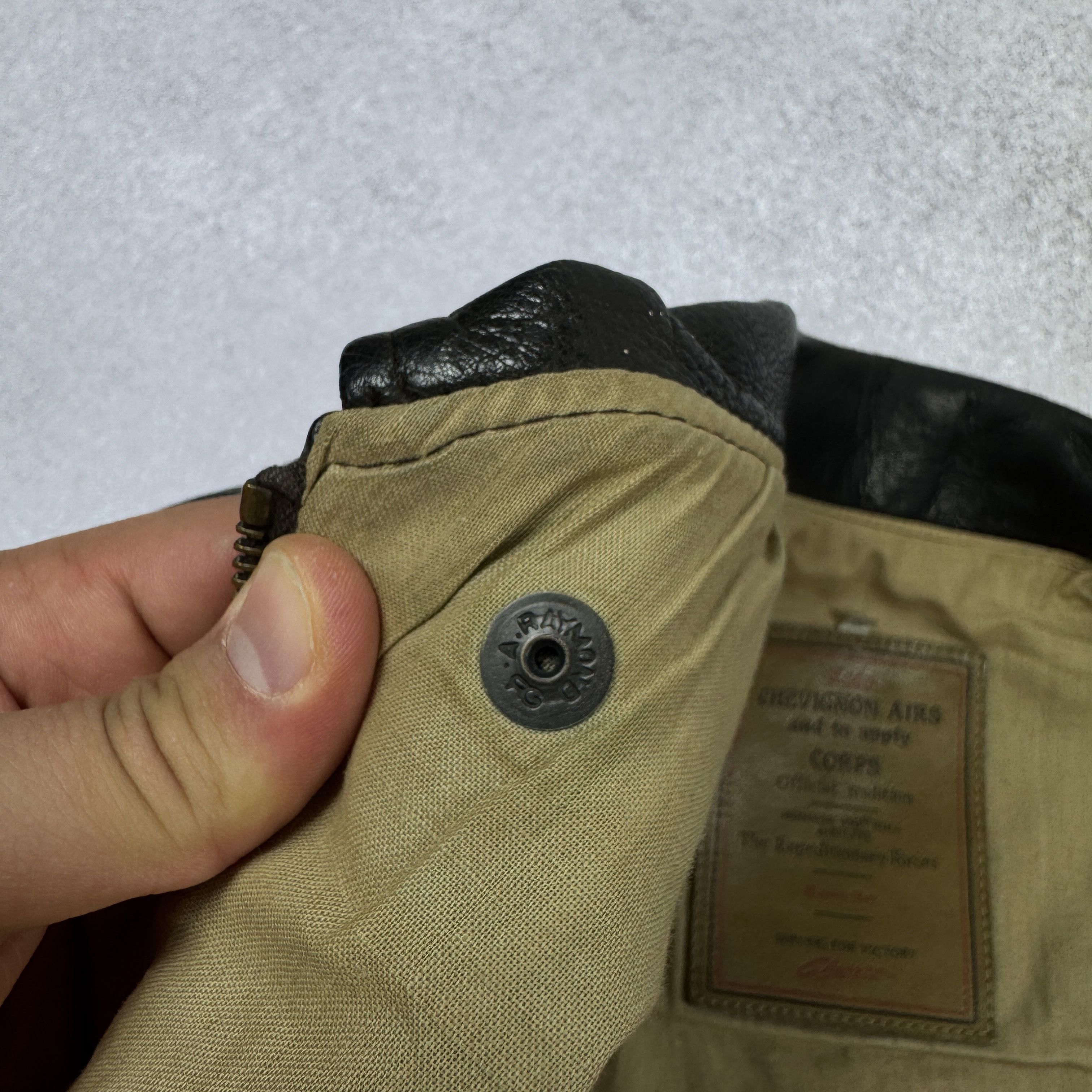 Aviator Nation × Chevignon VINTAGE CHEVIGNON AIRS AVIATOR FLYING LEATHER JACKET SIZE XL Size US XL / EU 56 / 4 - 15 Thumbnail