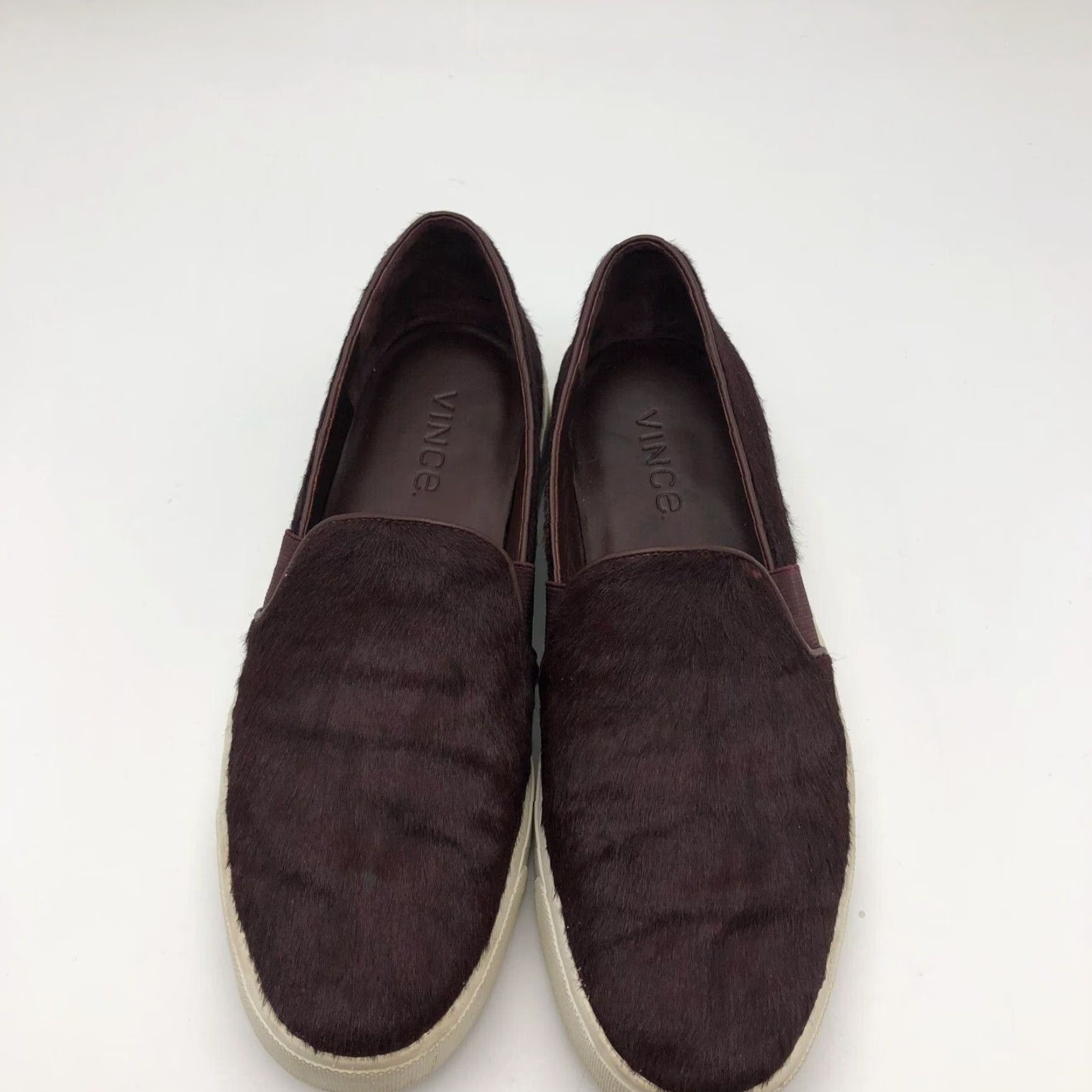 Vince Vince Calf Hair Loafer Sneakers Womens Size 8 Burgundy Red Leather Slip On M Size US 8 / IT 38 - 5 Thumbnail