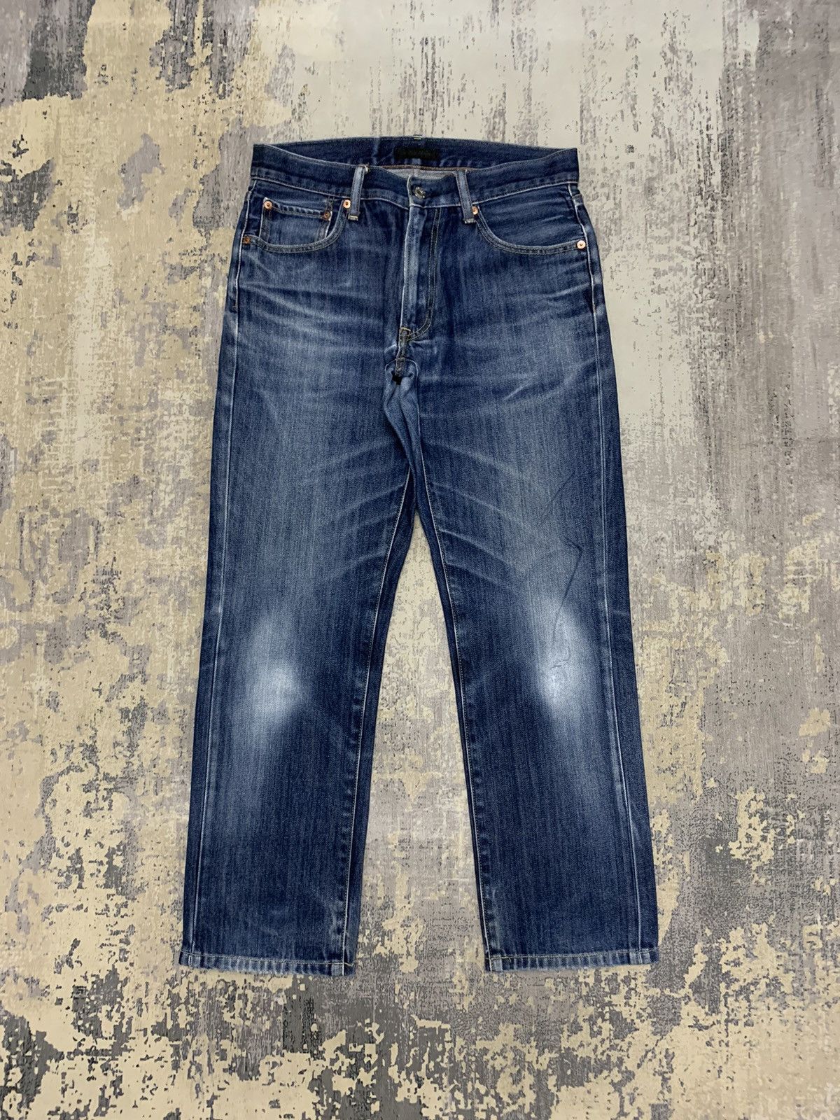 Japanese Brand Vtg Uniqlo Kaihara Slim Straight Selvedge Denim Jeans W31 Size US 31 - 1 Thumbnail