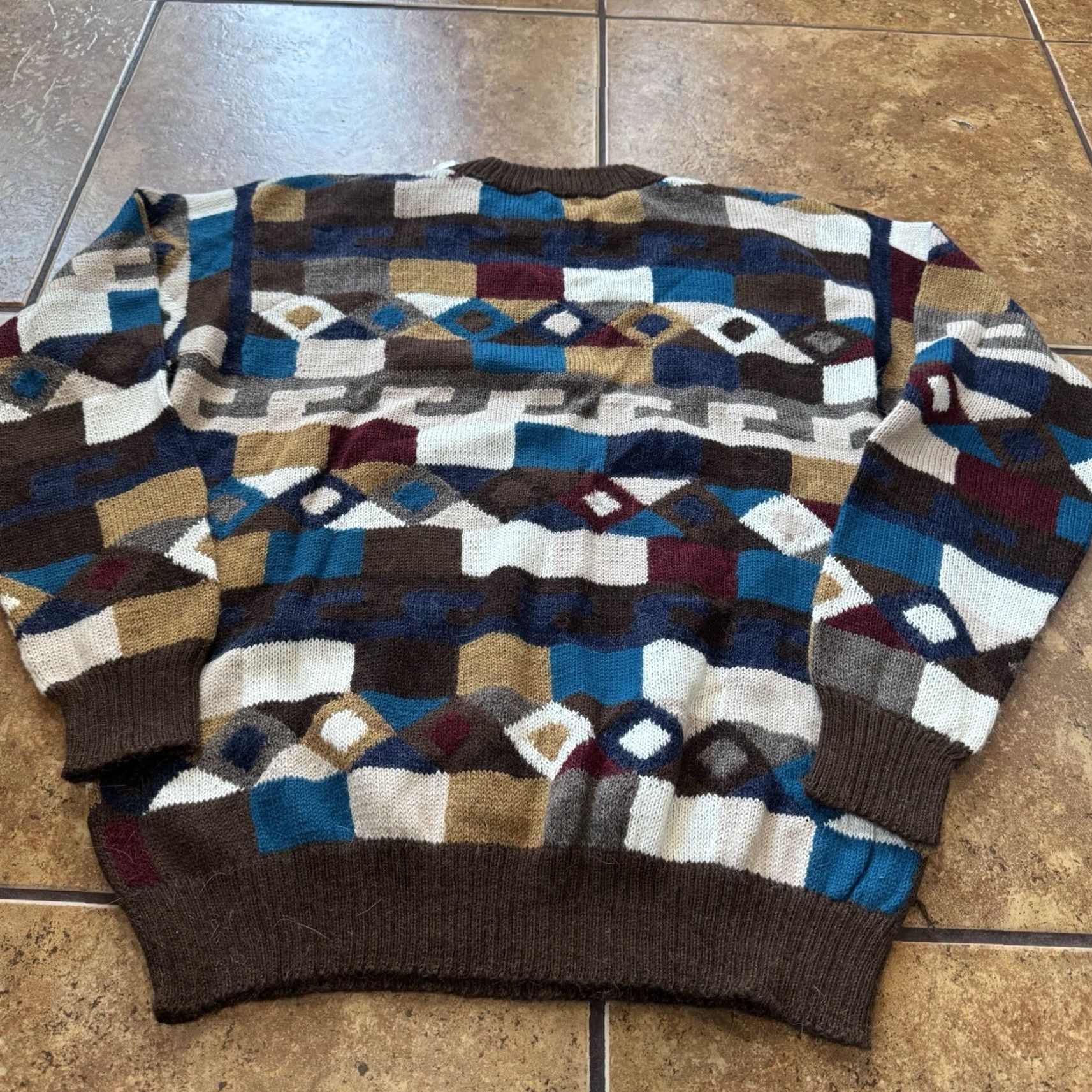 Vintage VINTAGE Novica 100% Alpaca Made In Peru Casual Boho Sweater Women XL Fair Isle Shirt Womens Bohemian 90s Size XL / US 12-14 / IT 48-50 - 2 Thumbnail