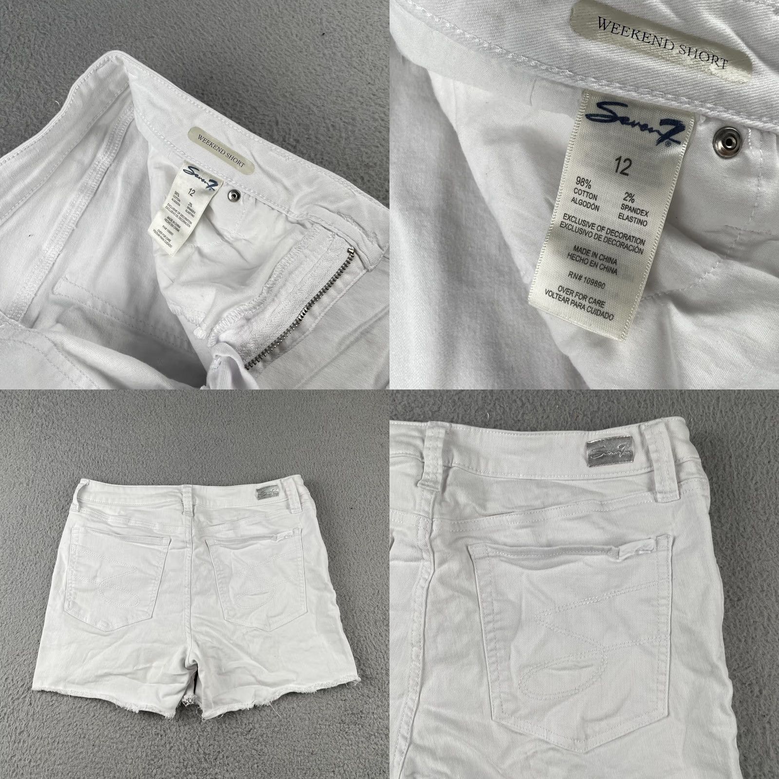 Vintage Seven7 Jeans Weekend Shorts Women’s Size 12 White Logo EUC Short Cut-Off 4 Inch Inseam Mens? Size 34" / US 12 / IT 48 - 8 Thumbnail