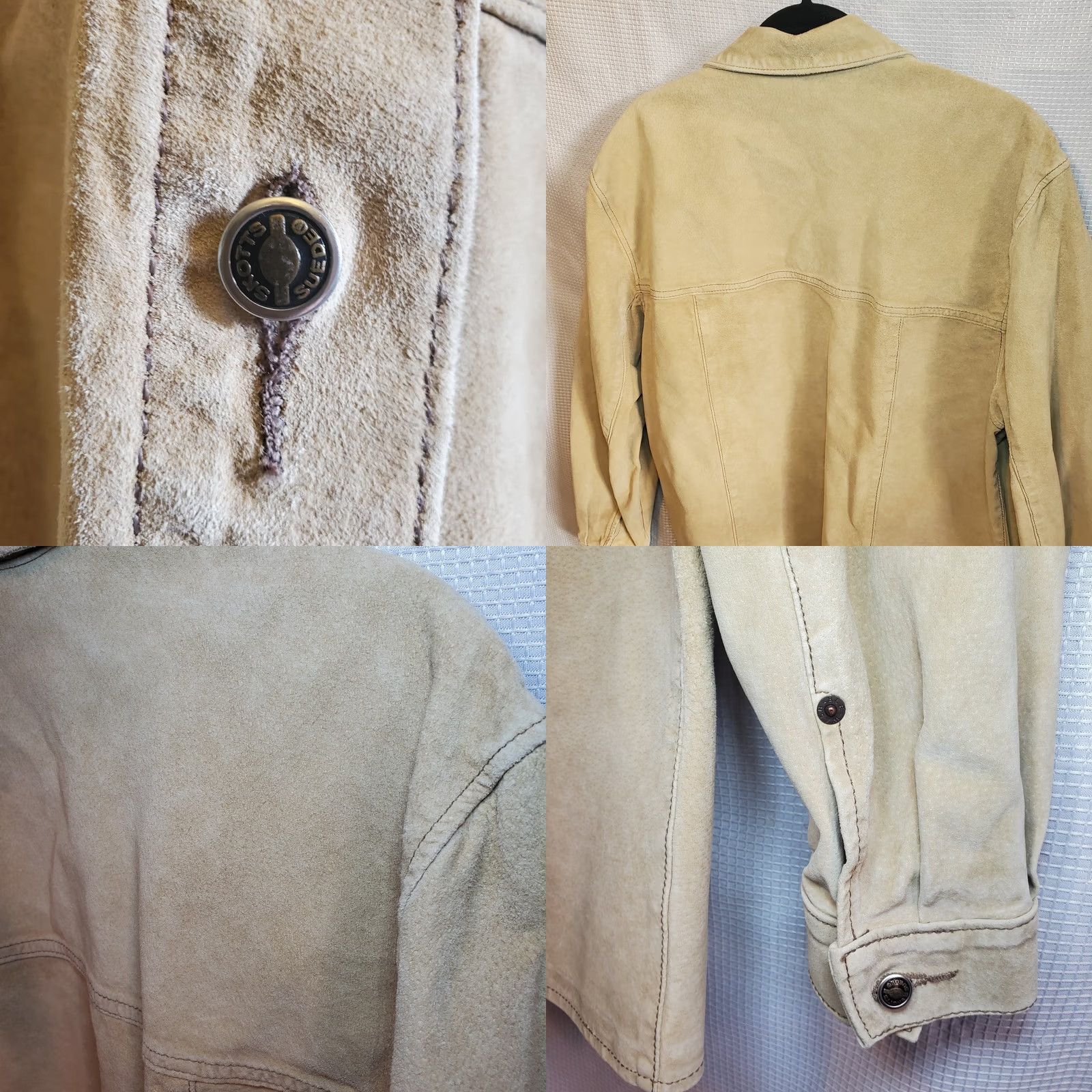 Coldwater Creek VINTAGE Coldwater Creek Jacket Womens L Beige Vtg Suede Shacket Heavy Button Front Size L / US 10 / IT 46 - 8 Thumbnail