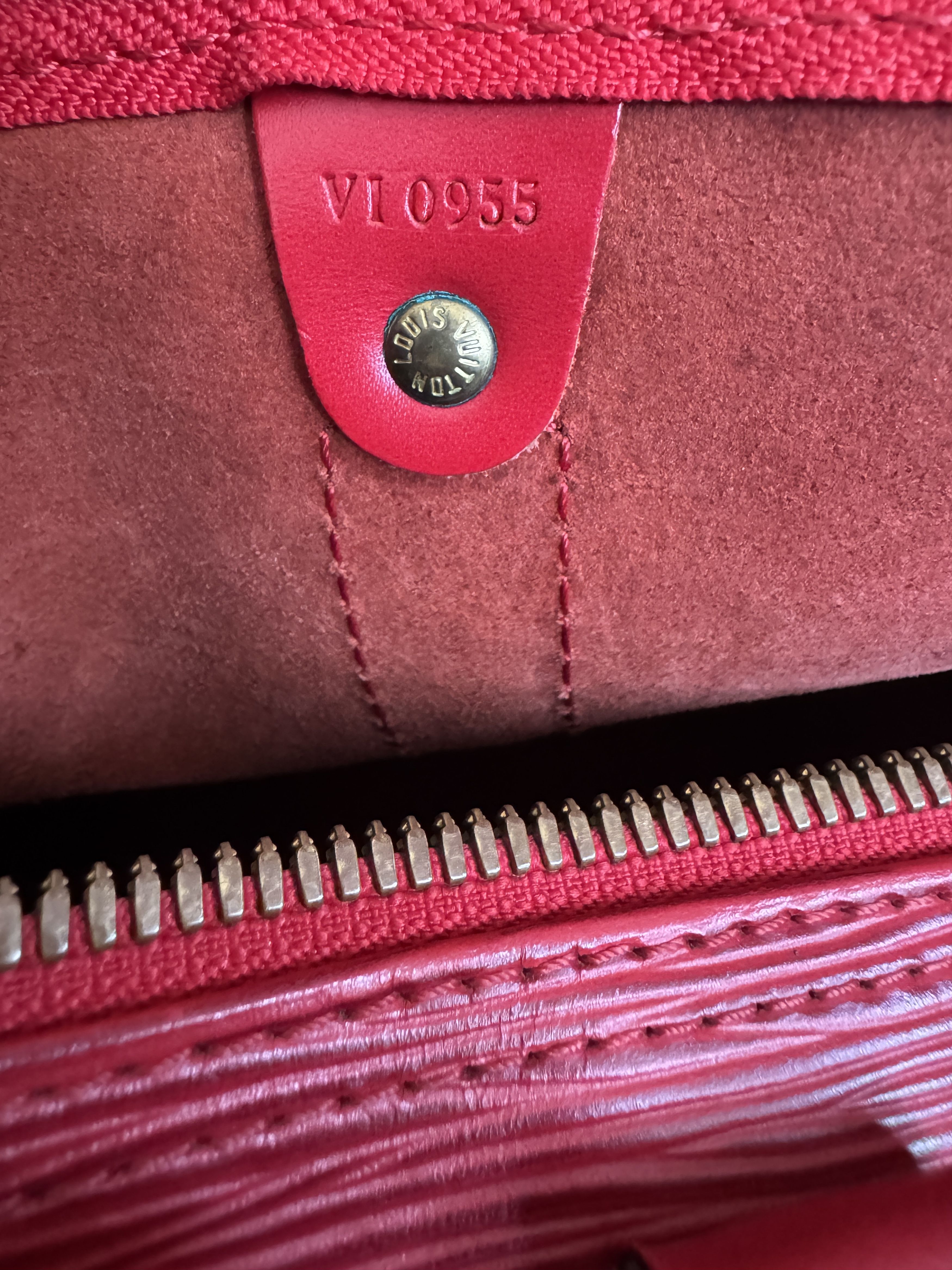 Louis Vuitton LOUIS VUITTON RED EPI LEATHER KEEPALL 45 Size 44 - 13 Thumbnail