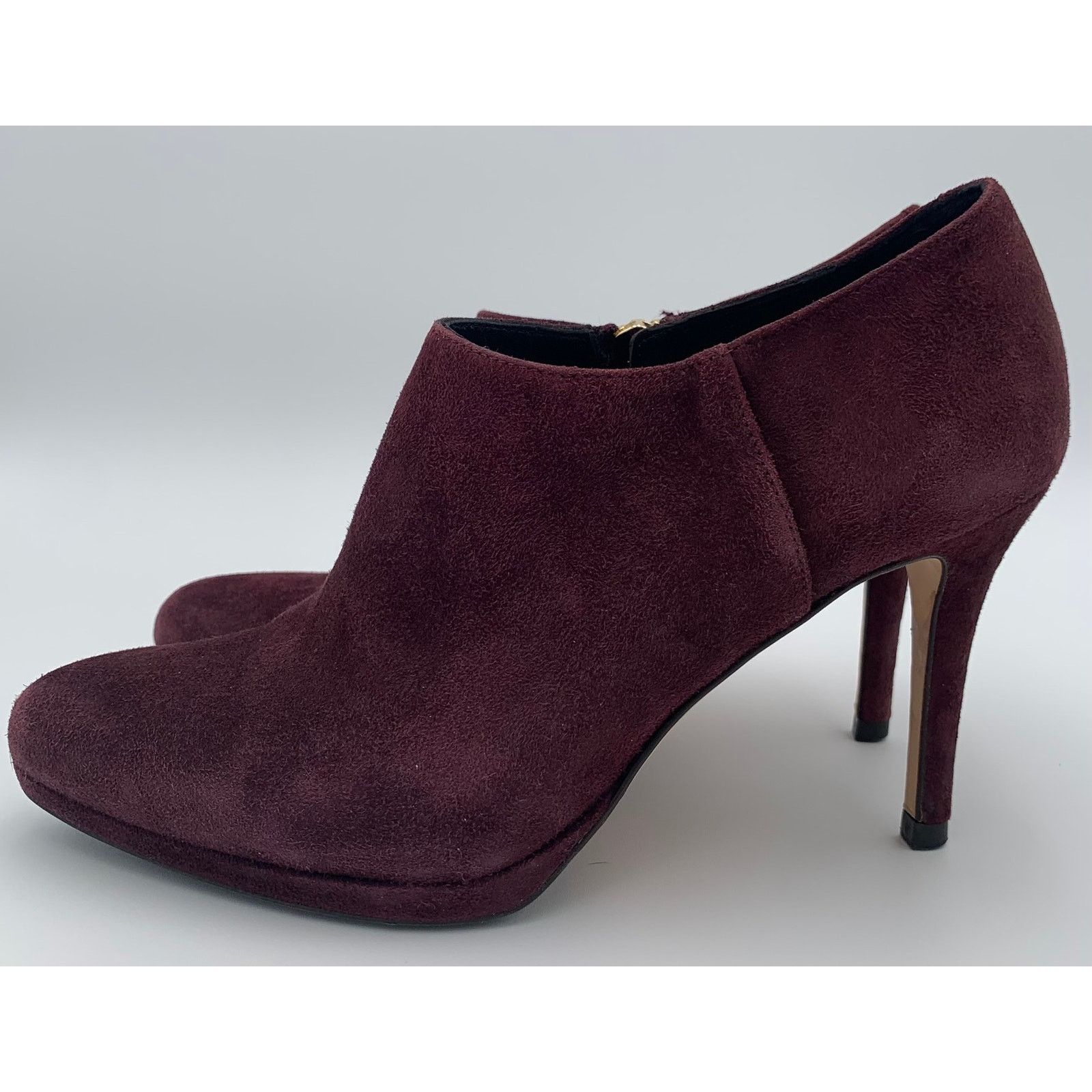 LK Bennett L.K. Bennett Doris Suede Pumps Size 8 Burgundy Ankle Boots Size US 8 / IT 38 - 1 Thumbnail