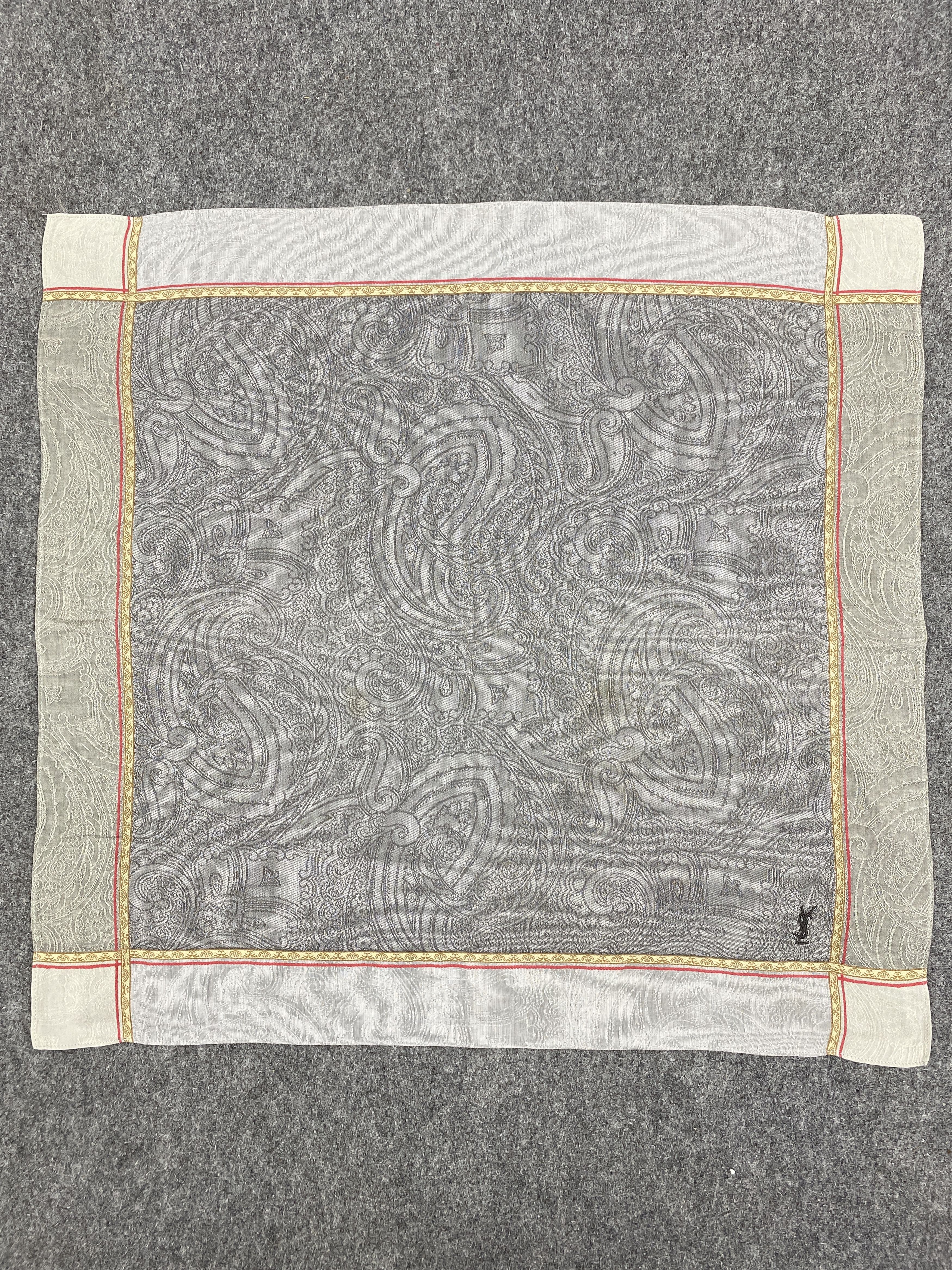 Yves Saint Laurent Yves Saint Laurent Handkerchief / Neckerchief HKC0597 Size ONE SIZE - 4 Thumbnail