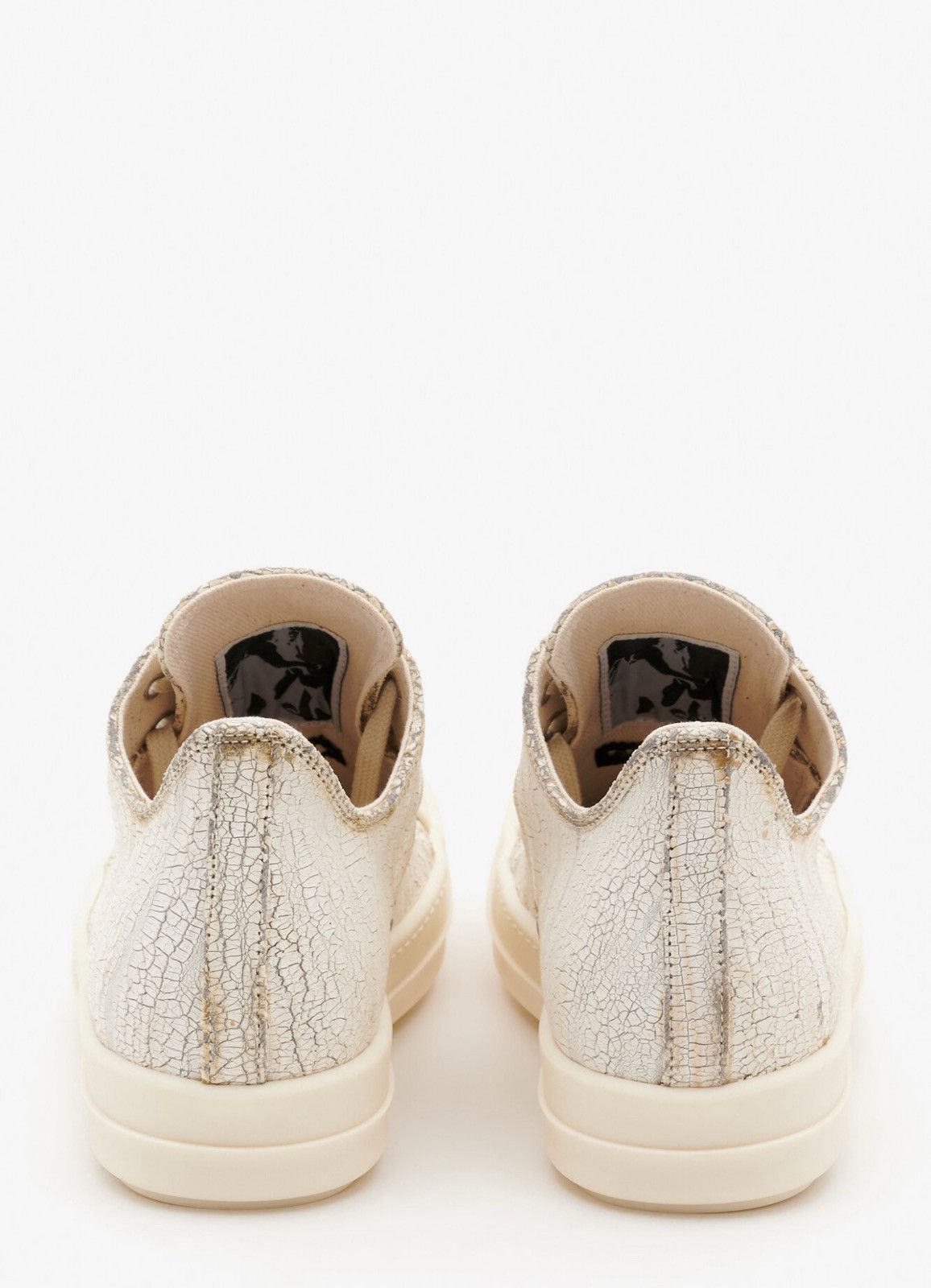 Last Rick Owens Drkshdw Low Sneakers in Cracked Leather