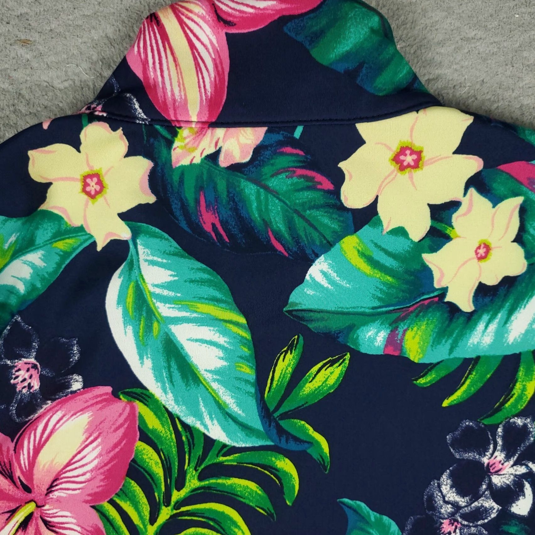 Tommy Bahama Tommy Bahama Jacket Womens Small Blue Floral Active Full Zip Track Jacket Size S / US 4 / IT 40 - 6 Thumbnail