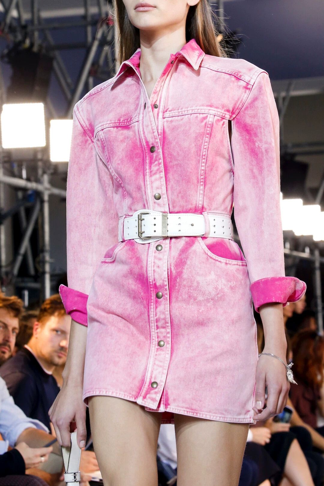 Roberto Cavalli Roberto Cavalli Runway Pink Denim Dress 38 Size XS / US 0-2 / IT 36-38 - 1 Thumbnail