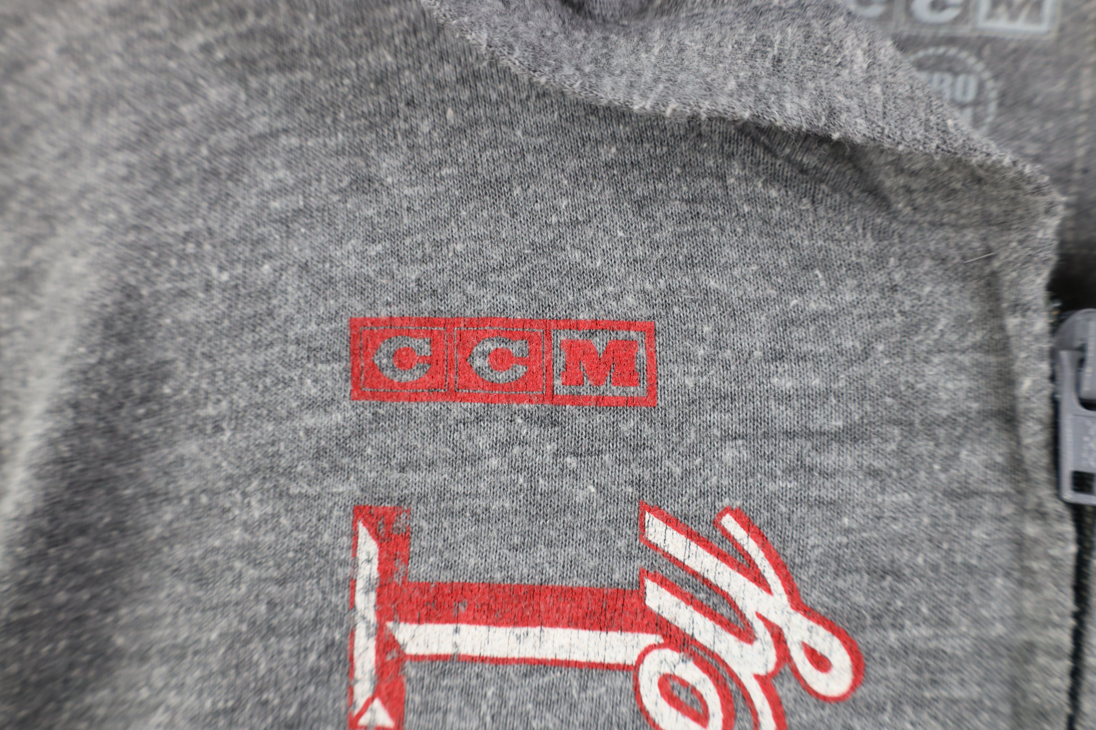 Vintage Vintage CCM Hockey Detroit Red Wings Jersey Knit Hoodie Size L / US 10 / IT 46 - 5 Thumbnail