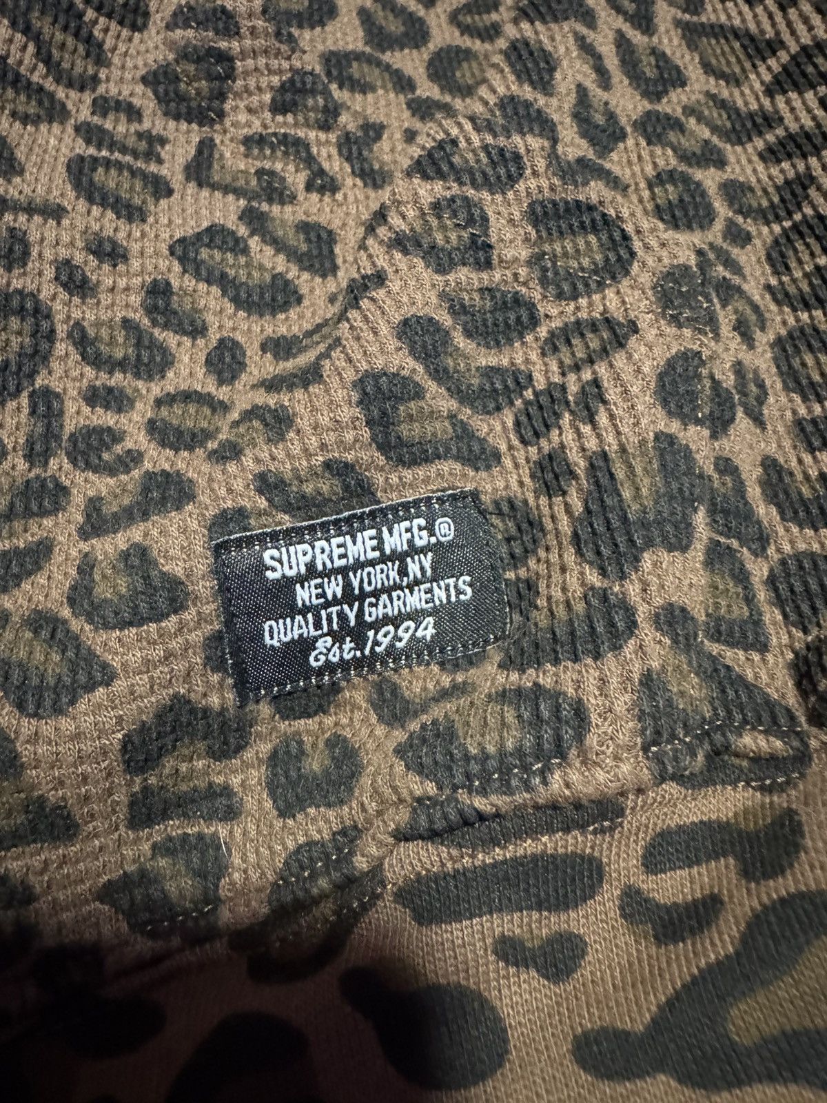 Supreme Supreme Hooded Zip-Up Thermal Leopard Hoodie Size US XL / EU 56 / 4 - 5 Thumbnail