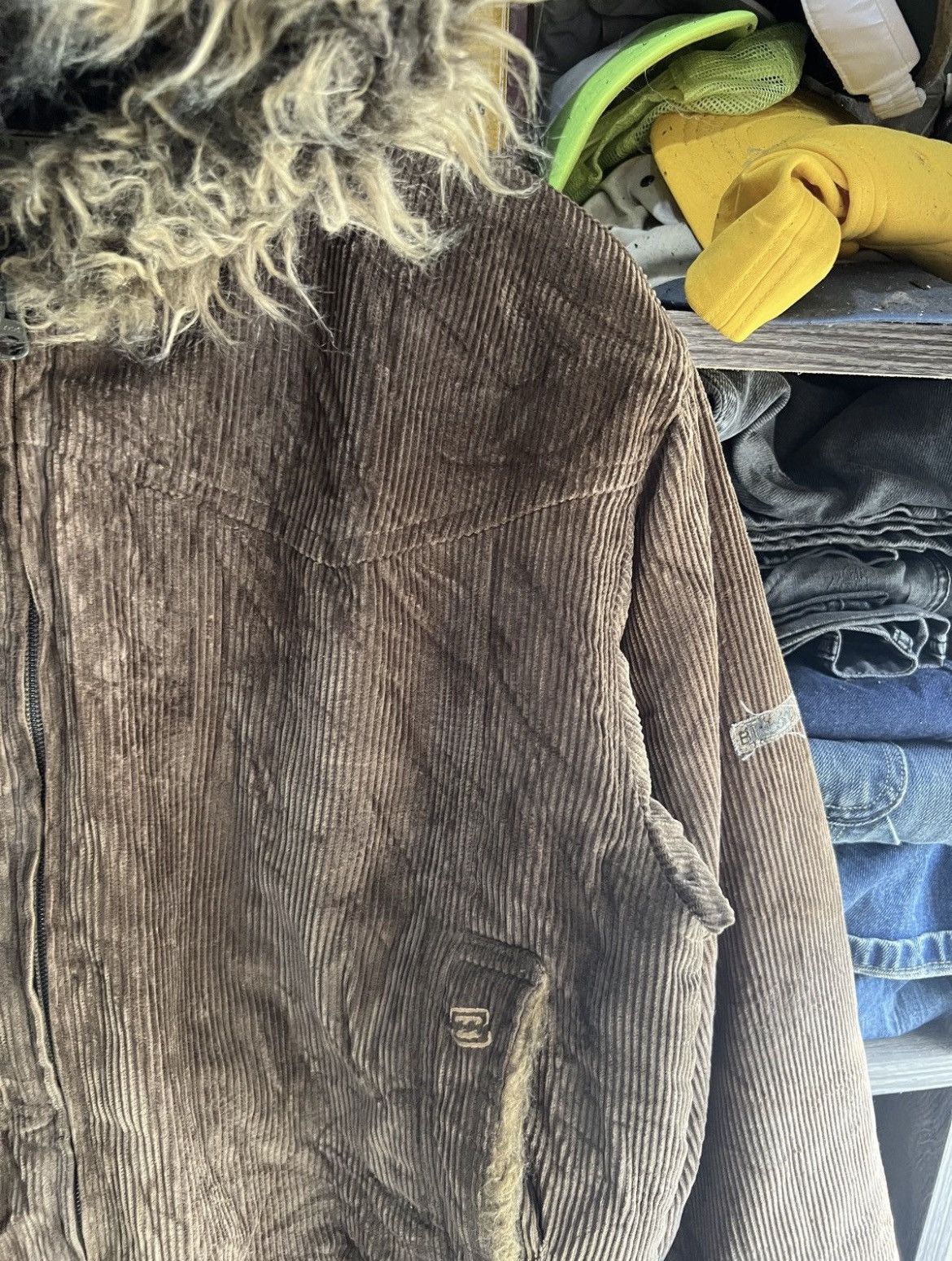 Billabong 🔥Billabong Faux Fur Corduroy Zipper Jacket Hoodie Size US M / EU 48-50 / 2 - 7 Thumbnail