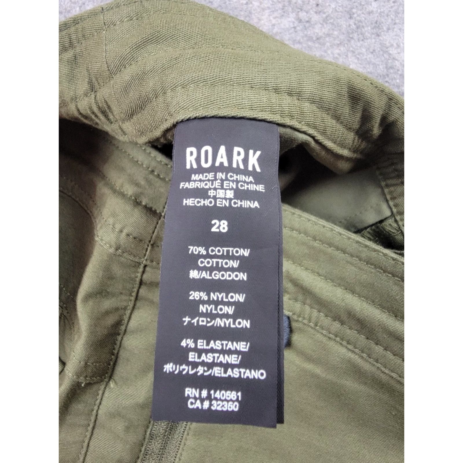 Roark Roark Layover 2.0 Traveler Utility Pant Mens 28 Green Slim Straight NWT Cotton Nylon Spandex Canvas Pockets 30 In Inseam Chino Front Flat Front Size US 28 / EU 44 - 5 Thumbnail