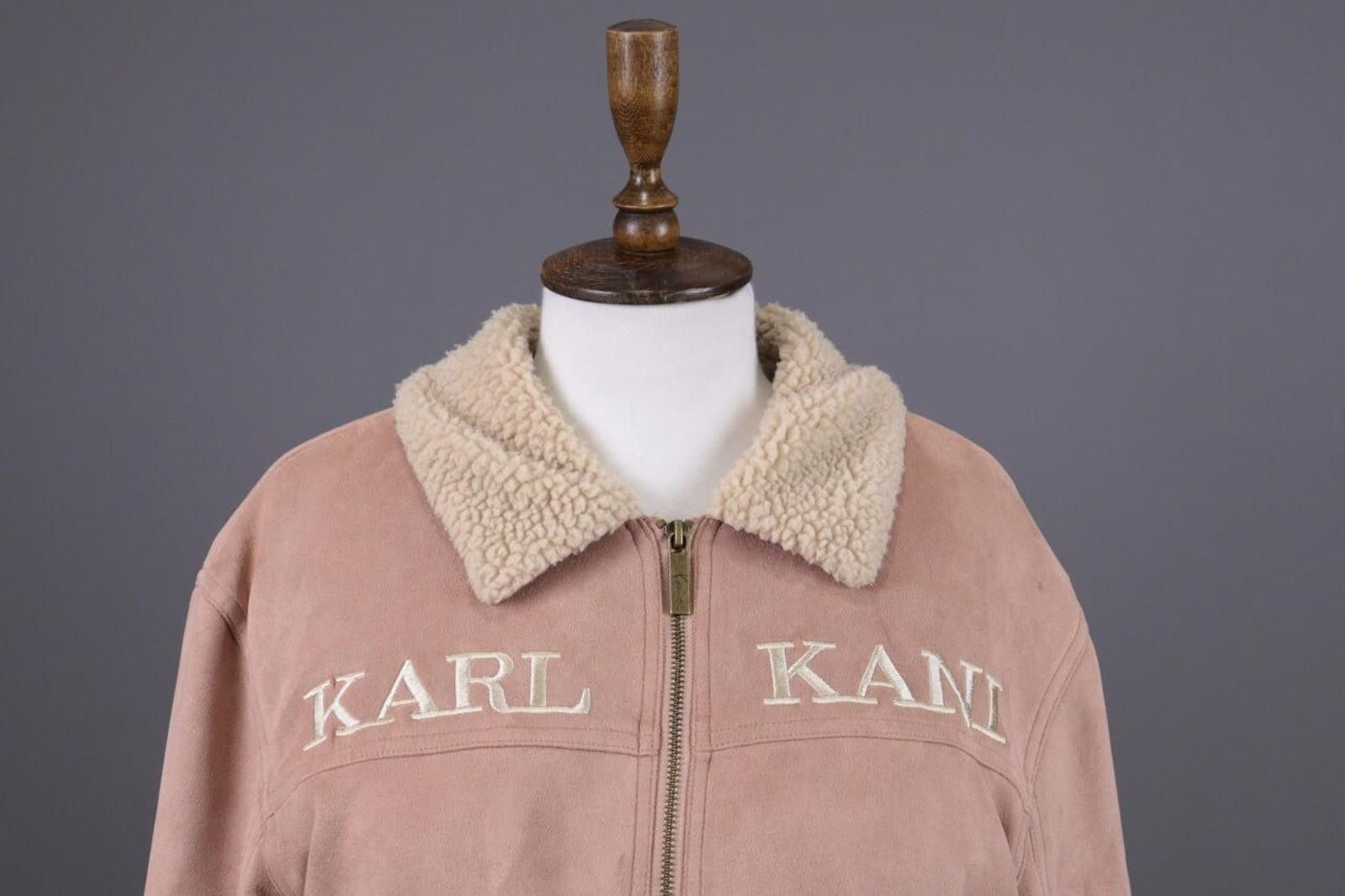 Karl Kani Karl Kani Pink Big Logo Full Zip Sherpa Jacket Size S Size S / US 4 / IT 40 - 2 Thumbnail