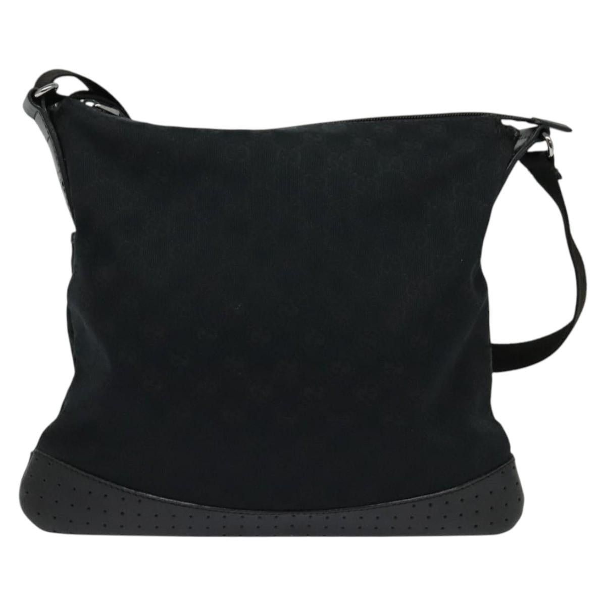 Gucci GUCCI GG Canvas Shoulder Bag Black Silver Size ONE SIZE - 3 Thumbnail