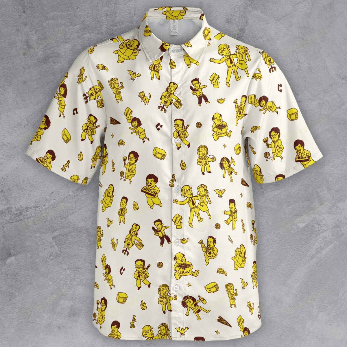 Designer × The Unbranded Brand The Office Characters Pattern Button Down Shirt Size US M / EU 48-50 / 2 - 2 Thumbnail