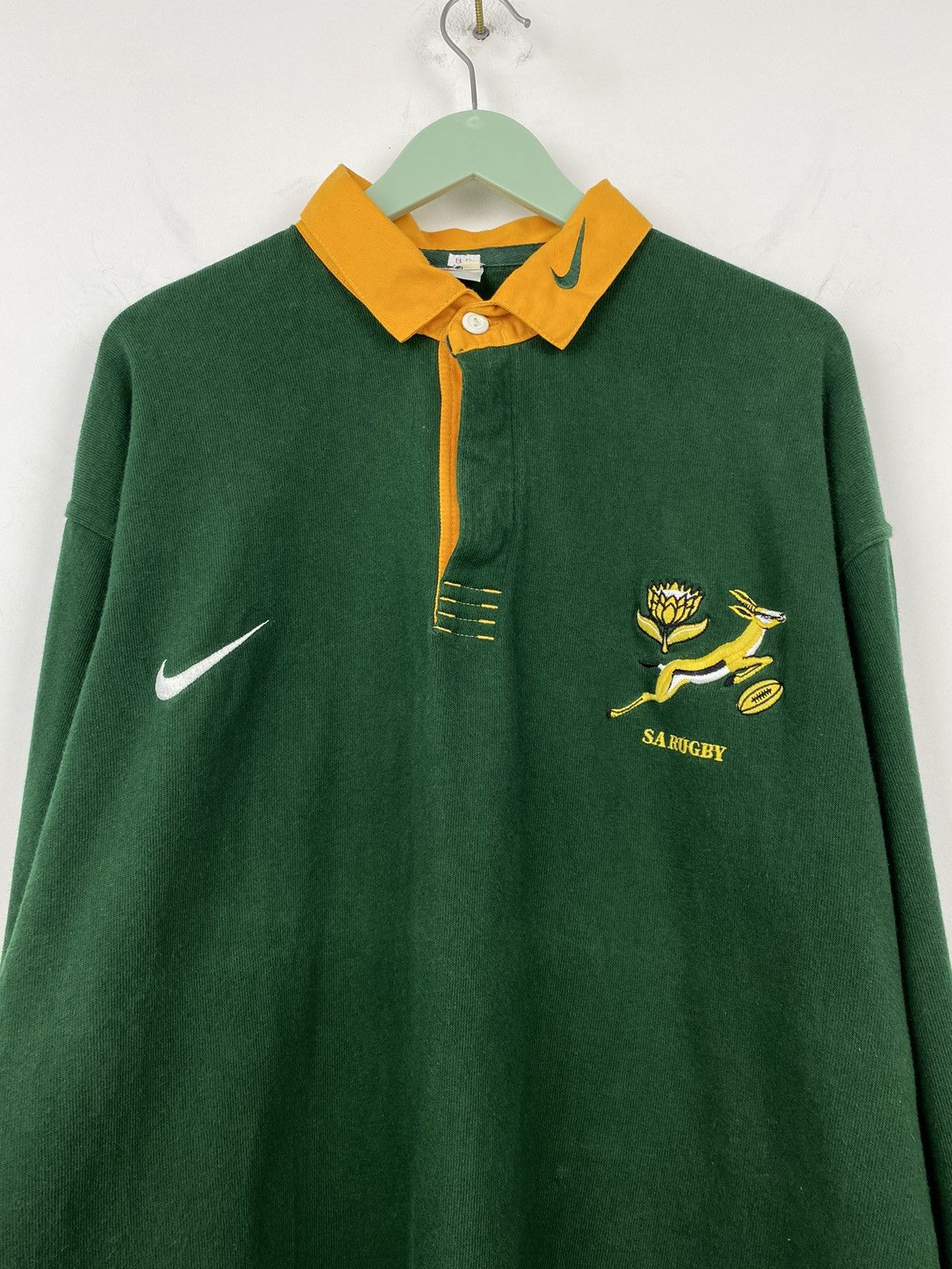 Vintage Vintage 90s South Africa Nike Rugby World Cup Jersey Shirt Size US XXL / EU 58 / 5 - 2 Thumbnail